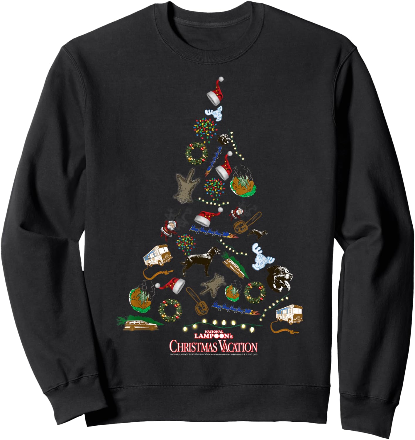 National Lampoon's Christmas Vacation , Black, Small, Short Sleeve, , Classic Fit, Imported Sweatshirt - Sweatshirt | Black
