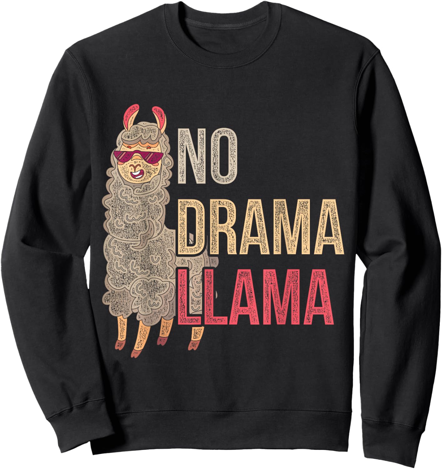 No Drama Llama Sweatshirt - Sweatshirt | Black