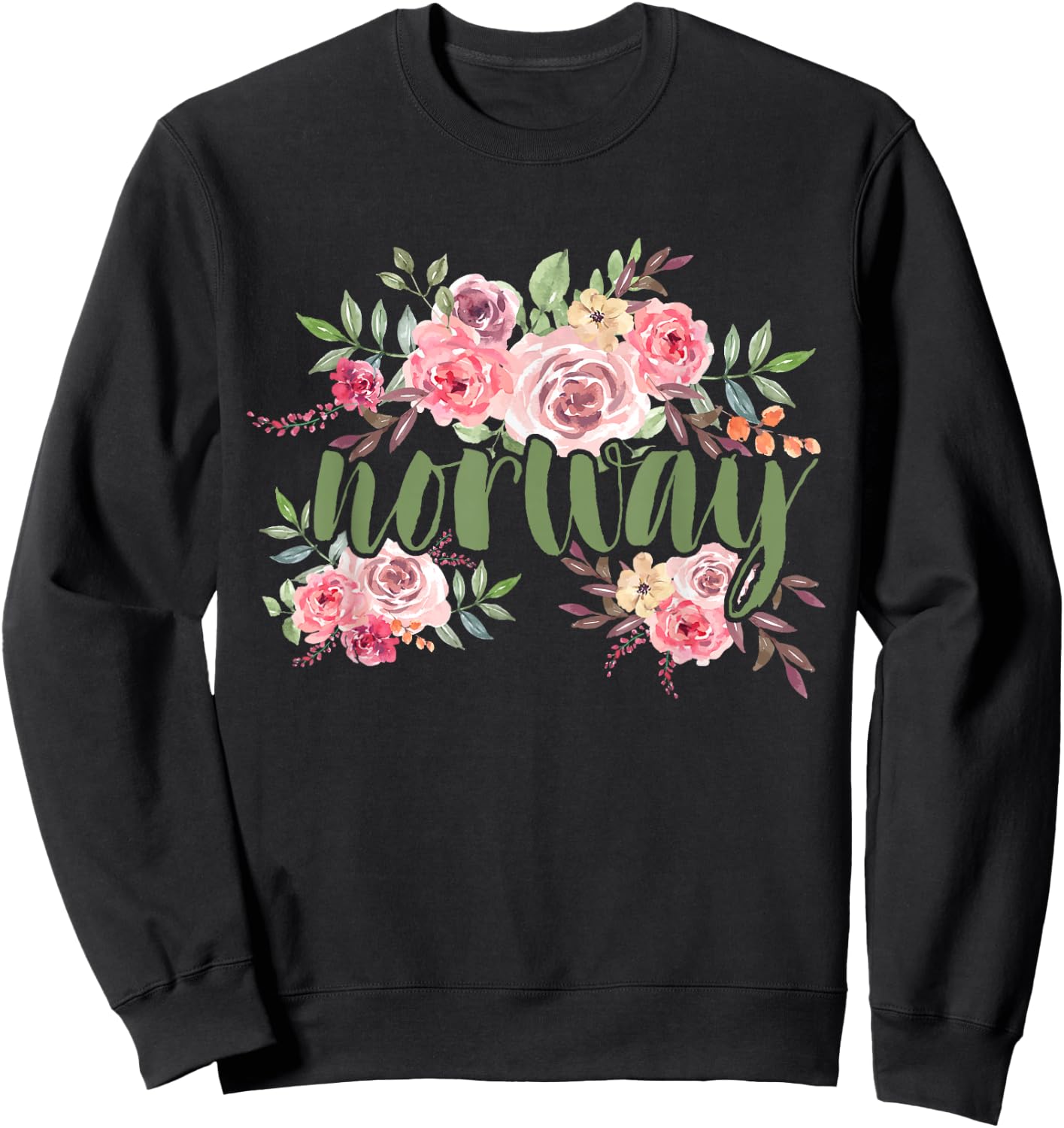 Flowers Norway Sweatshirt - Sweatshirt | Black