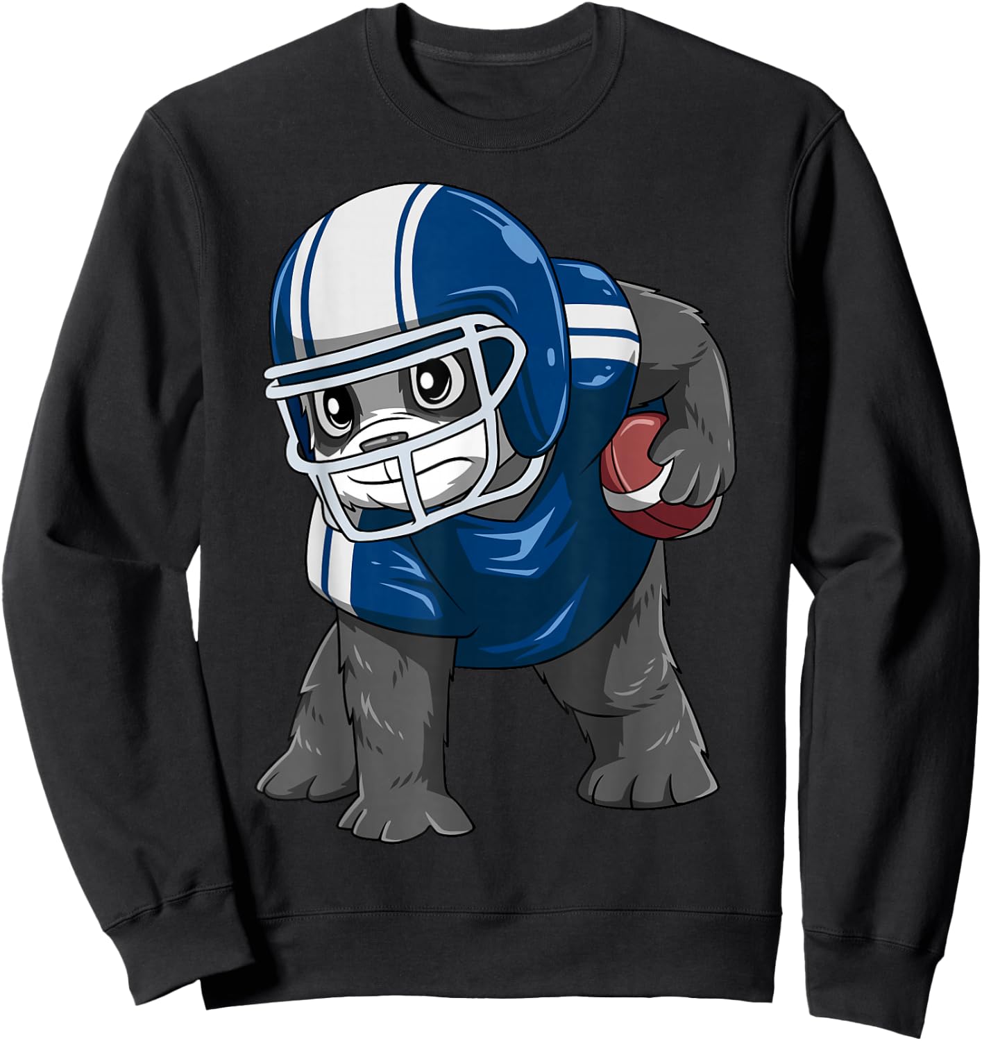 Panda Football Panda Playing Football Panda Sweatshirt - Sweatshirt | Black