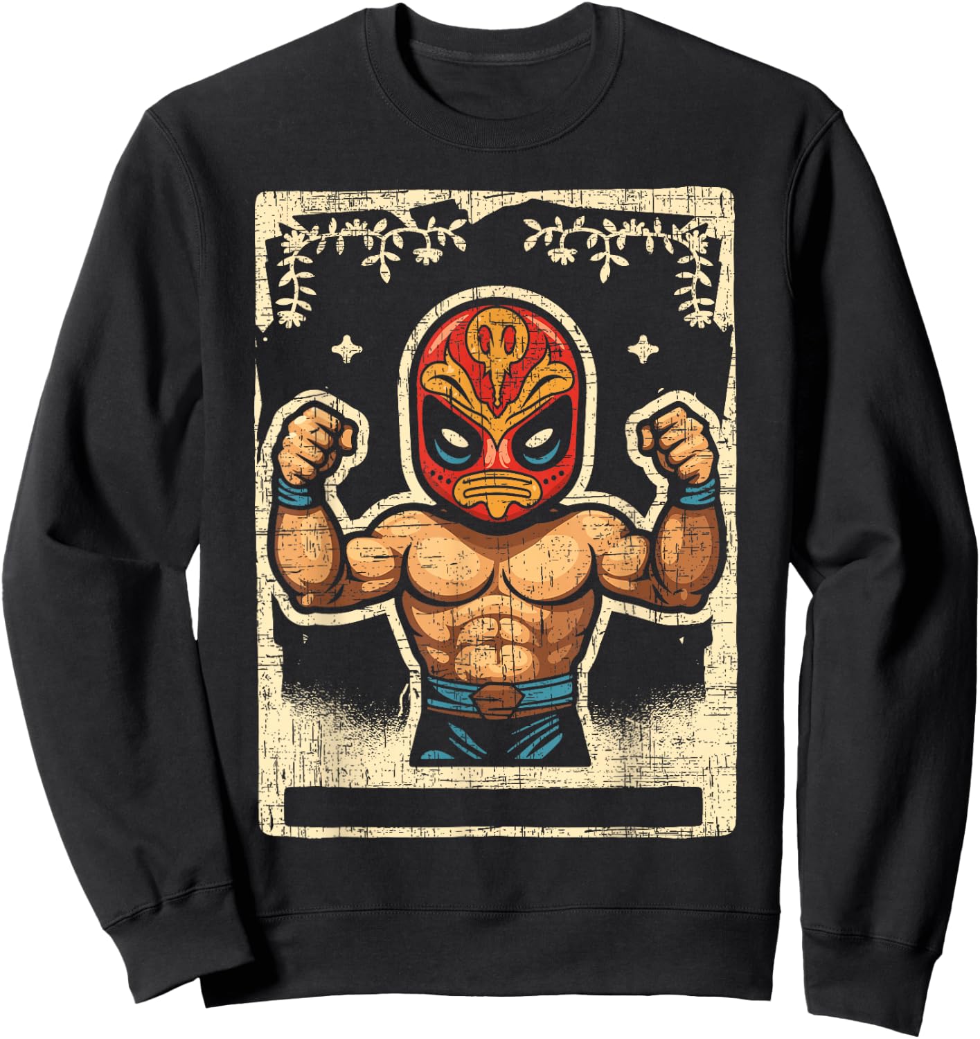 Lucha Libre Wrestler Mexican Wrestling Luchador Sweatshirt - Sweatshirt | Black
