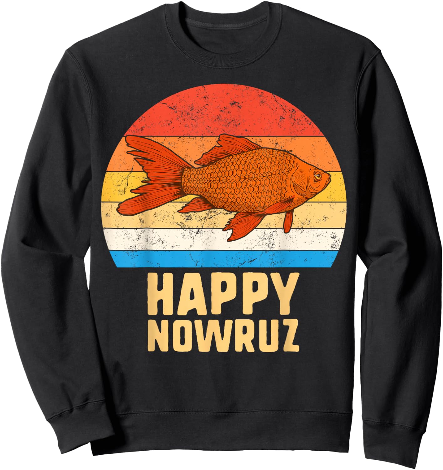 Happy Nowruz Persian New Year Goldfish Iran Norooz 1399 Gift Sweatshirt - Sweatshirt | Black