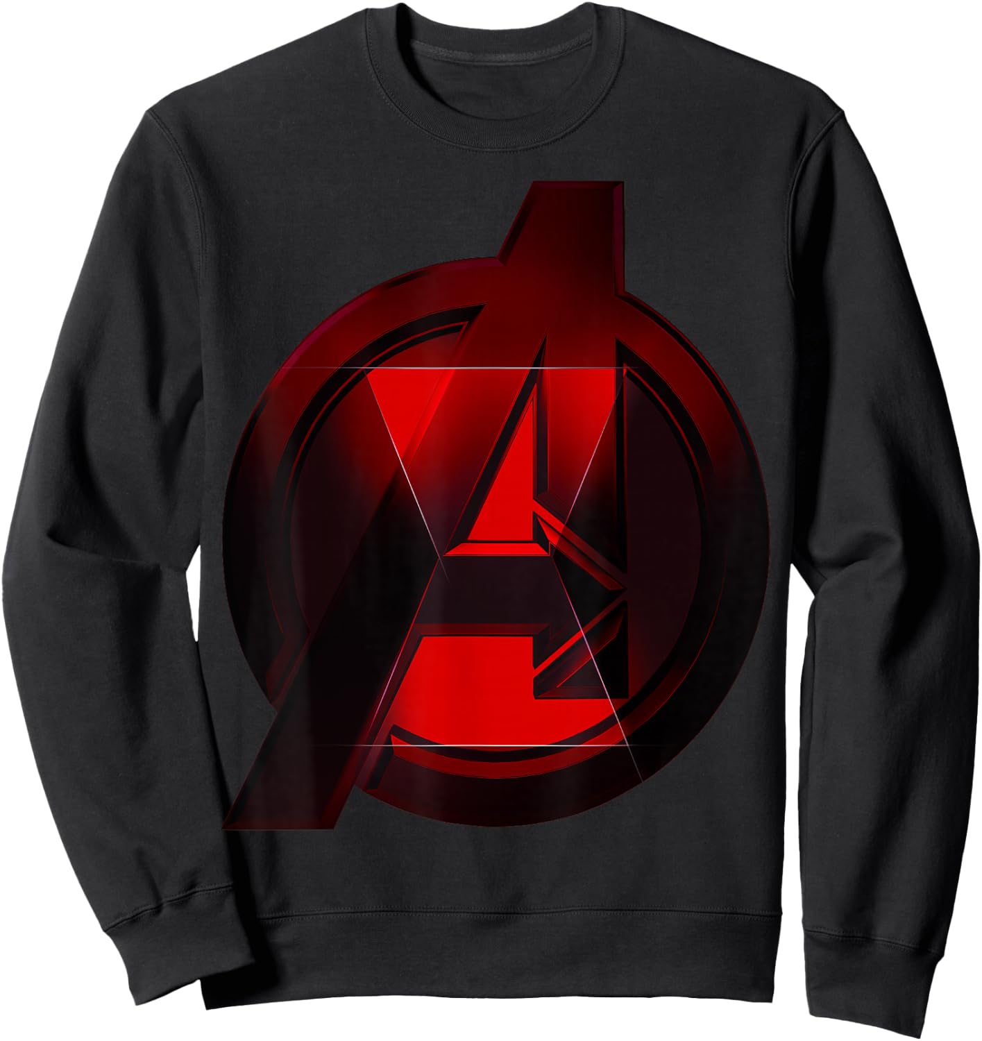 Marvel Black Widow Avengers Logo Fill Sweatshirt - Sweatshirt | Black