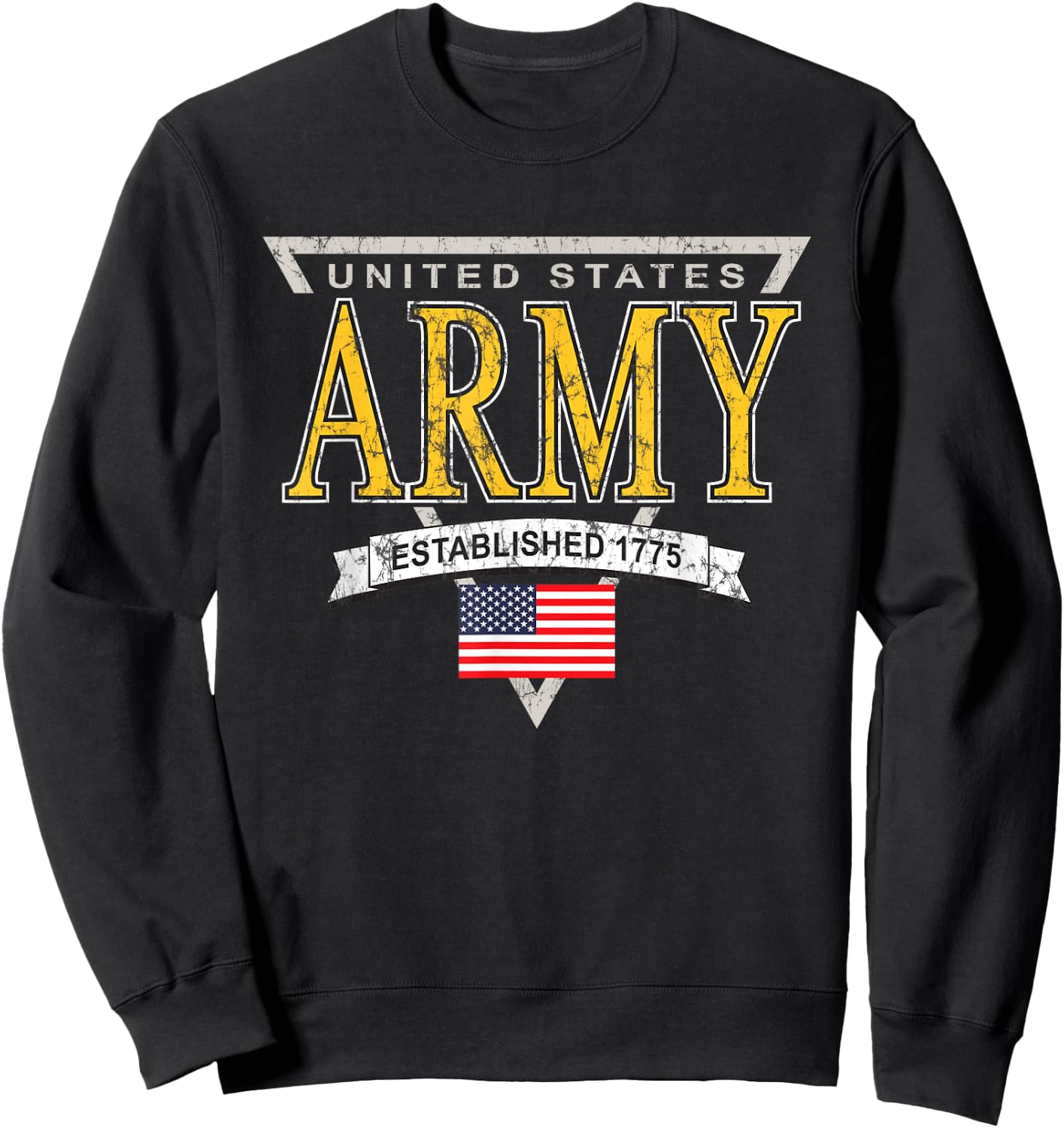 United States Army Military Retro Logo Officially Licensed Sweatshirt - Sweatshirt | Black
