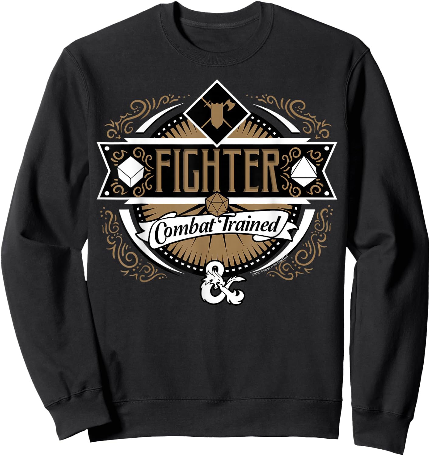 Dungeons & Dragons Fighter Combat Trained Sweatshirt - Sweatshirt | Black