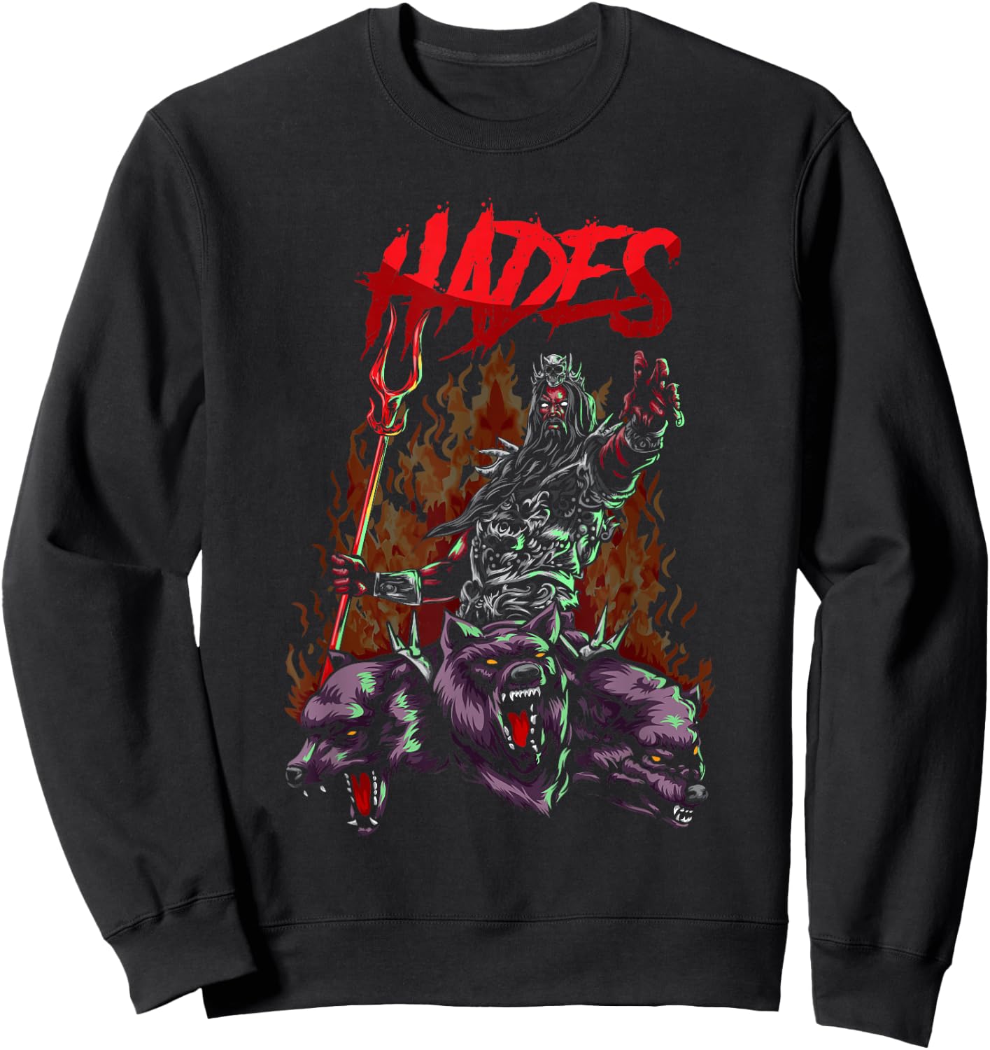 Hades Ancient Greek Mythology God of the Underworld Sweatshirt - Sweatshirt | Black