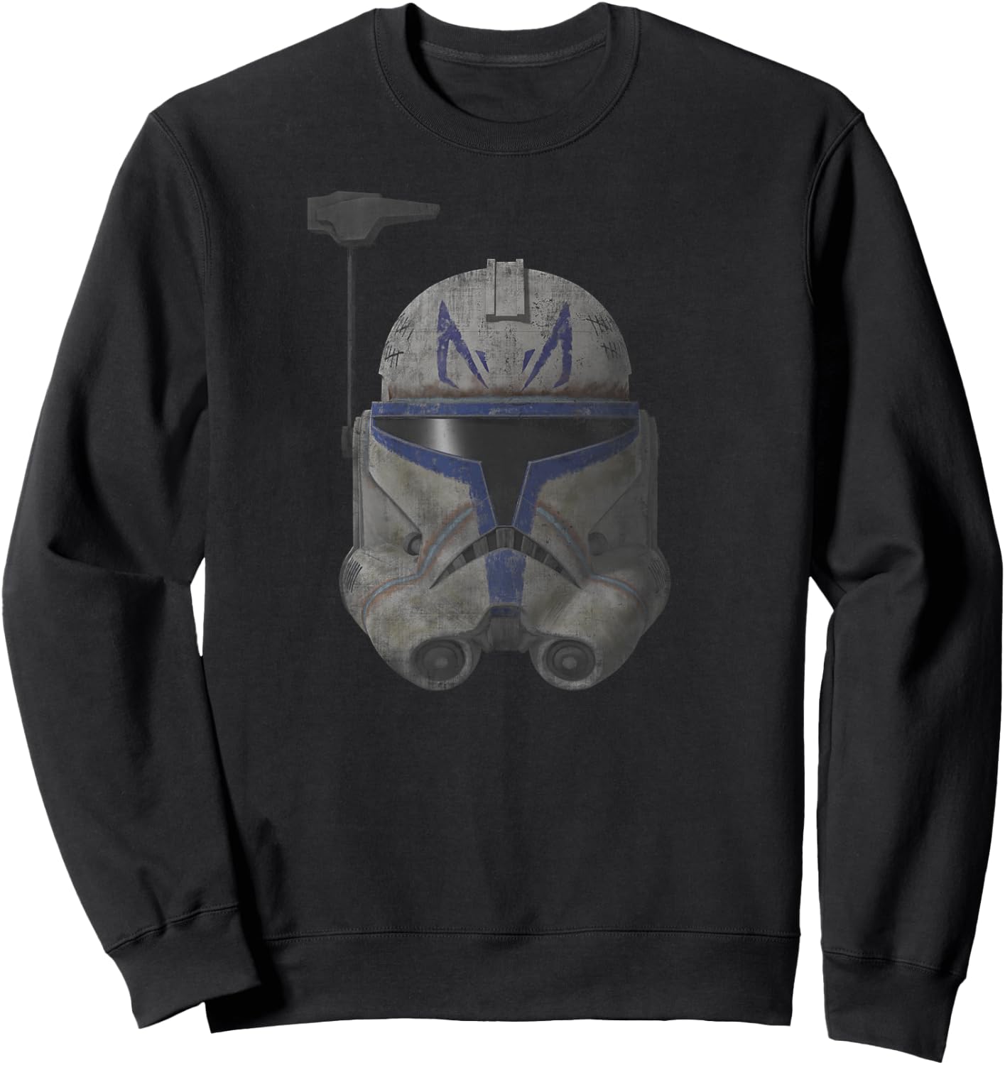 Star Was The Clone Wars Commander Rex Helmet Sweatshirt - Sweatshirt | Black