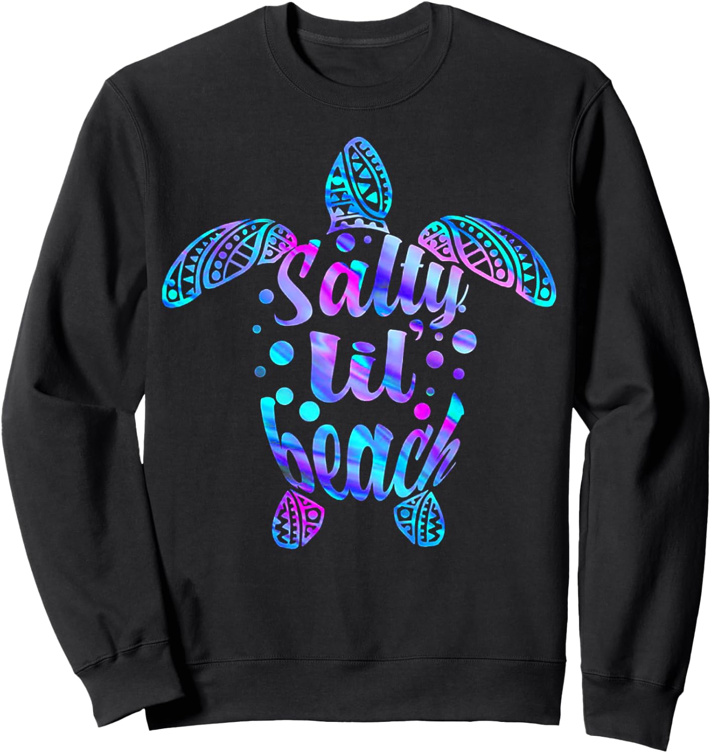 Salty Lil Beach Turtle Sweatshirt - Sweatshirt | Black