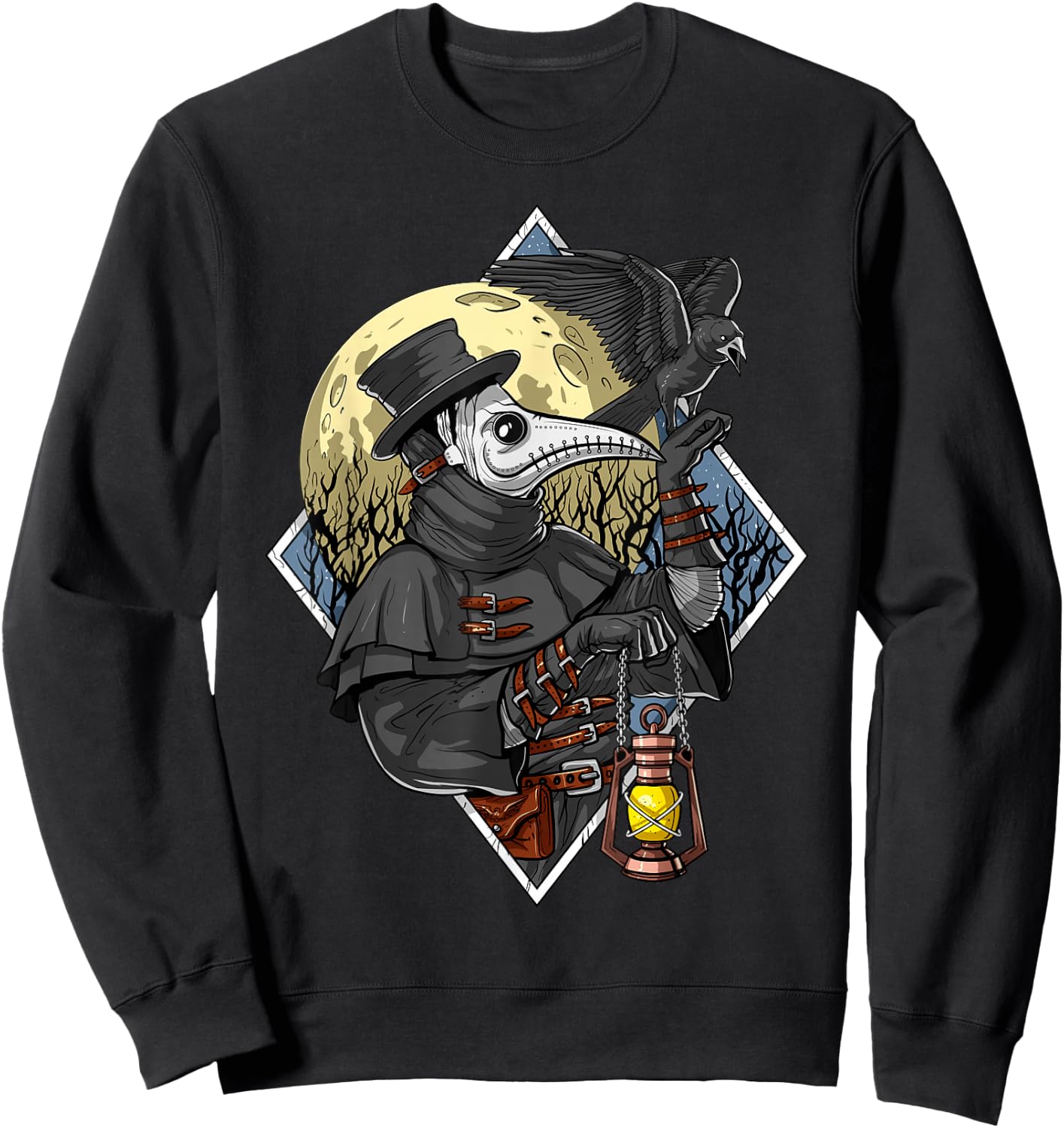 Plague Doctor Raven Gothic Macabre Sweatshirt - Sweatshirt | Black