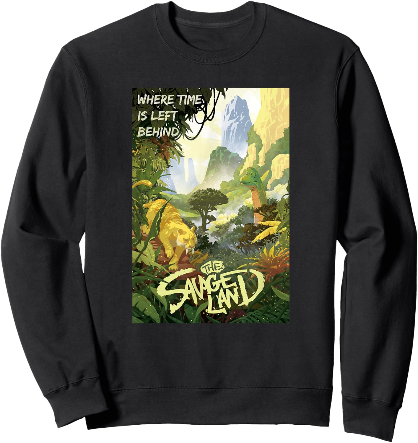 Marvel Avengers Classic Visit The Savage Land Poster Sweatshirt - Sweatshirt | Black