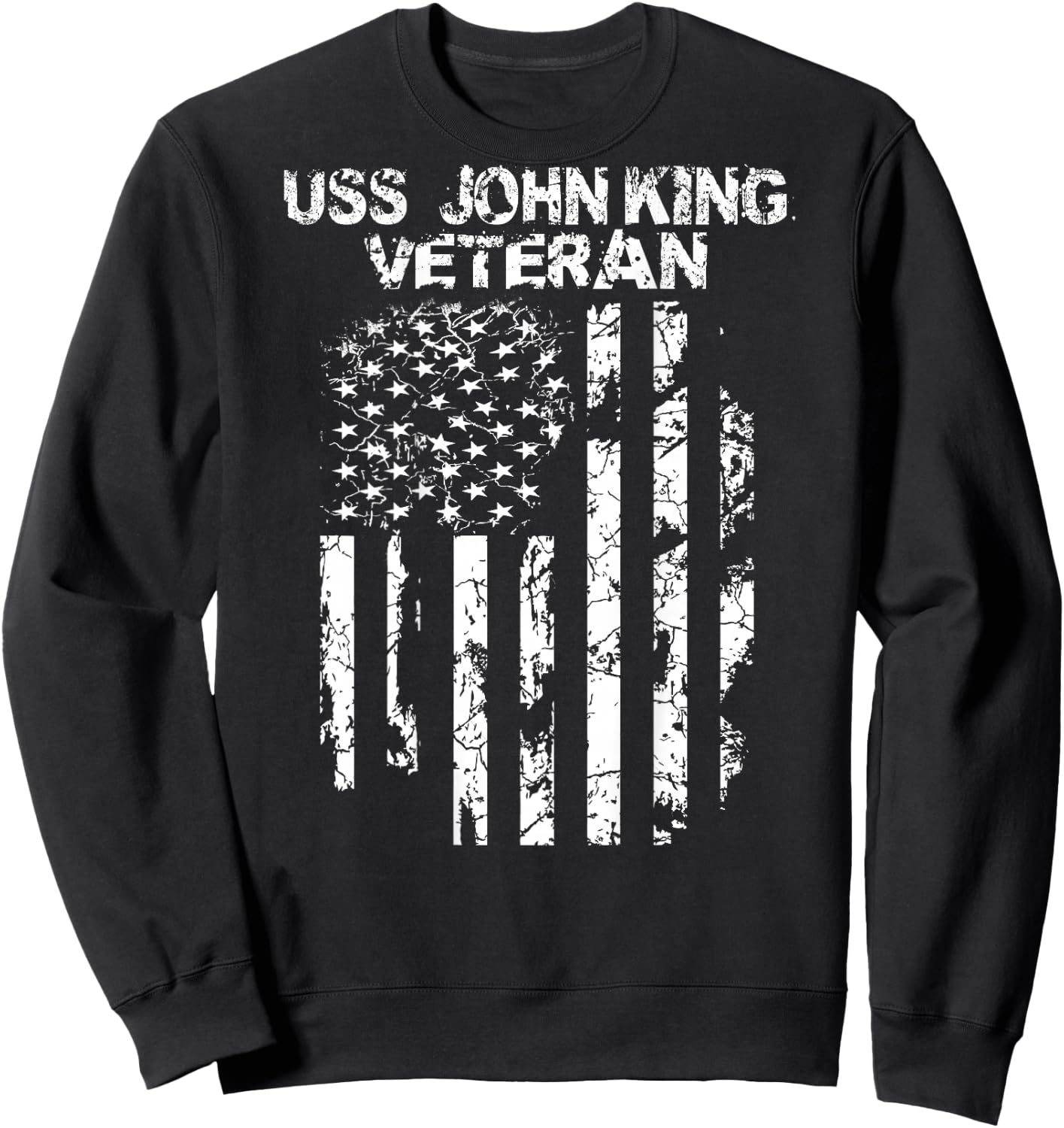 USS John King Veteran Sweatshirt - Sweatshirt | Black