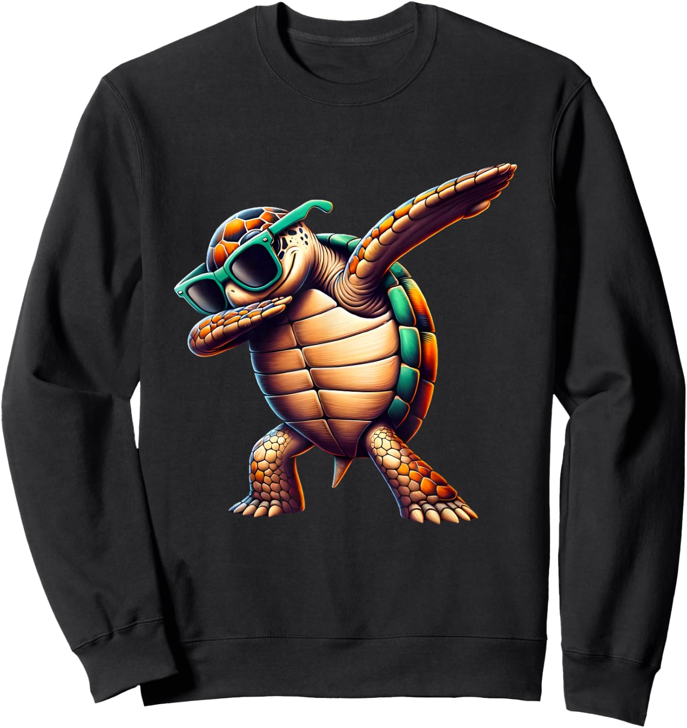 Dabbing Sea Turtles Boys Girls Save Turtles Sweatshirt - Sweatshirt | Black