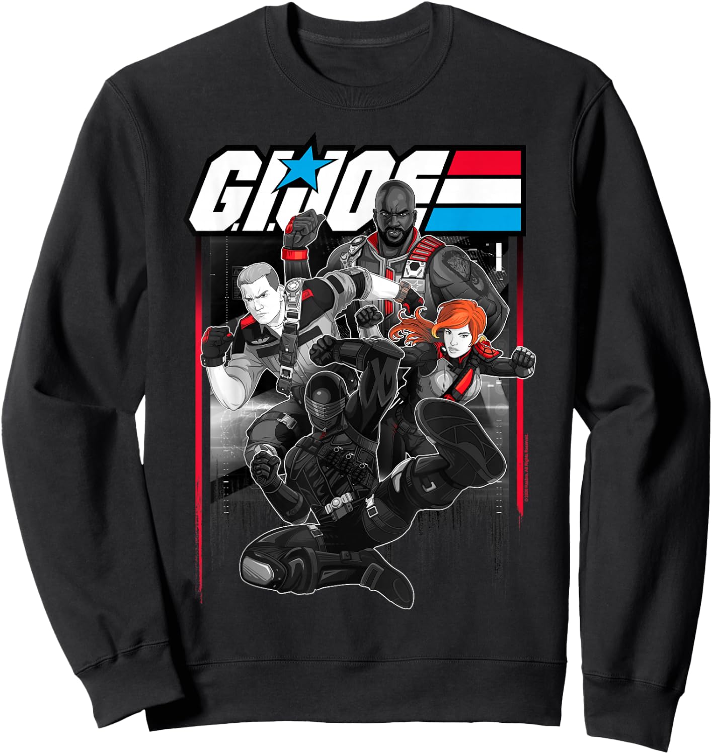 G.I. Joe Group Shot Action Pose Comic Panel Sweatshirt - Sweatshirt | Black