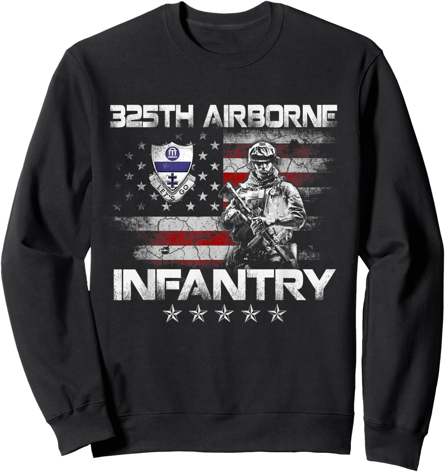 325th Airborne Infantry Regiment Veteran 4th Of July Gift Sweatshirt - Sweatshirt | Black