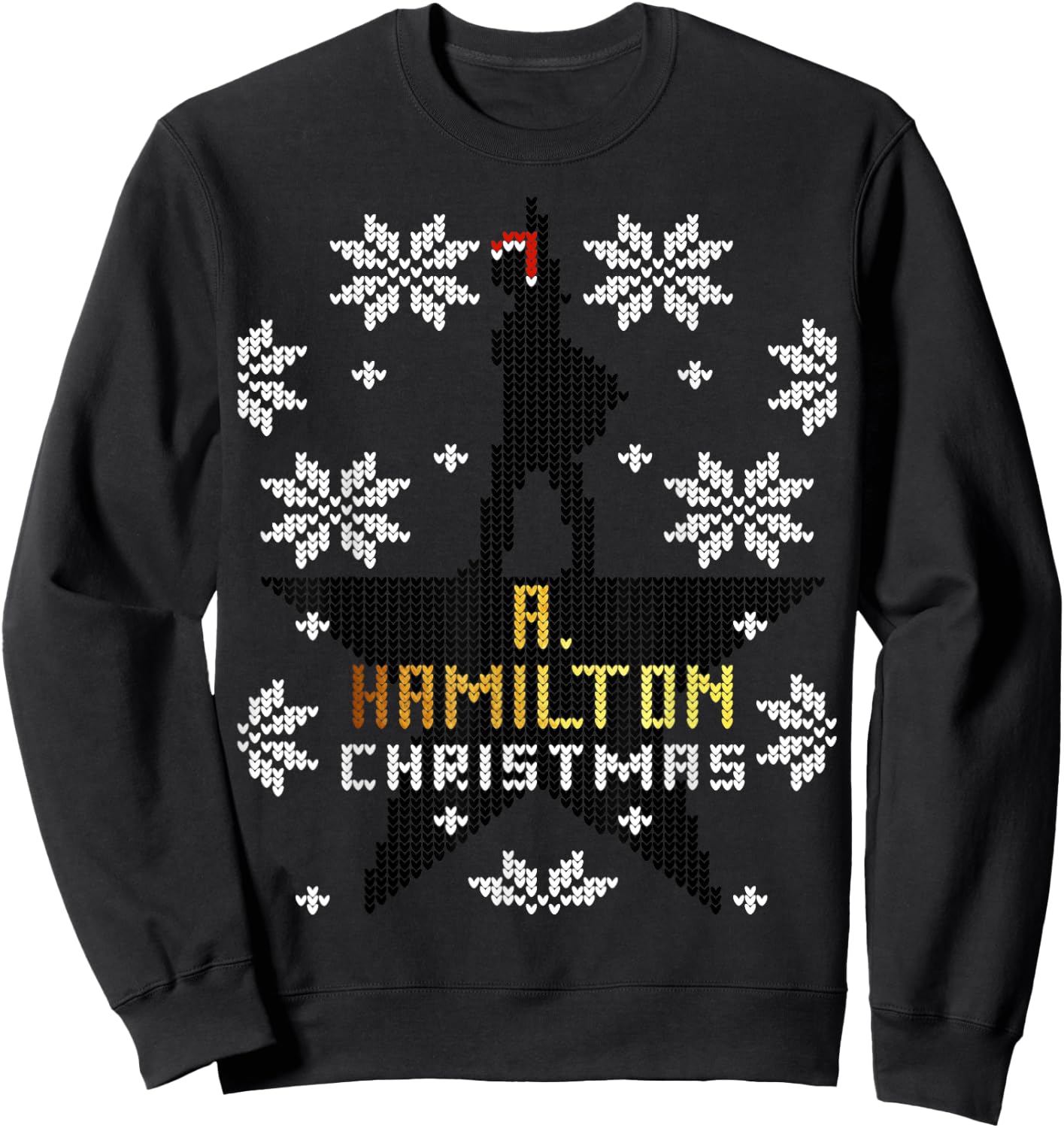 Christmas A. Hamilton Ugly Sweater, A. HAM Holiday Gift Sweatshirt - Sweatshirt | Black
