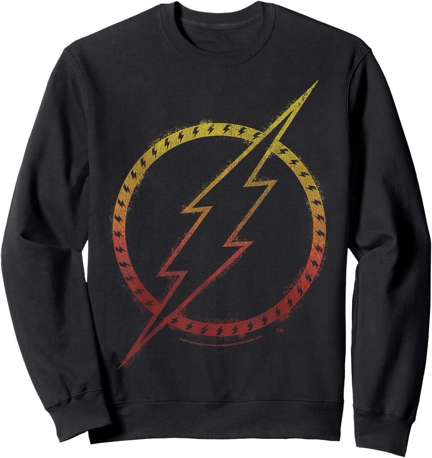 DC Comics The Flash Lightning Logo Small Sweatshirt - Sweatshirt | Black