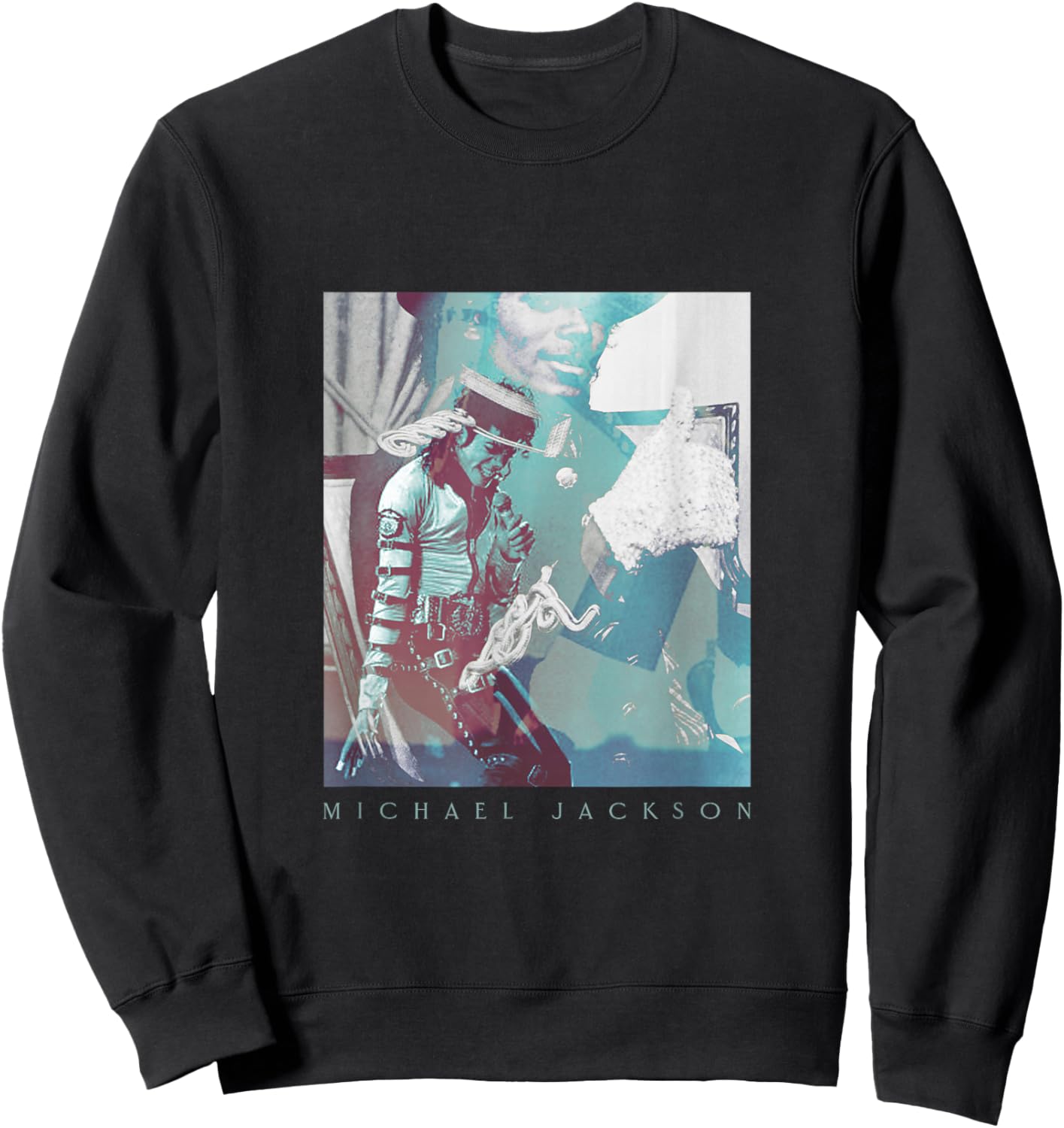 The King of Pop MJ-007 Black Michael Jackson King -Adults Classic Fit Short Sleeve Cotton, Polyester Small Sweatshirt - Sweatshirt | Black