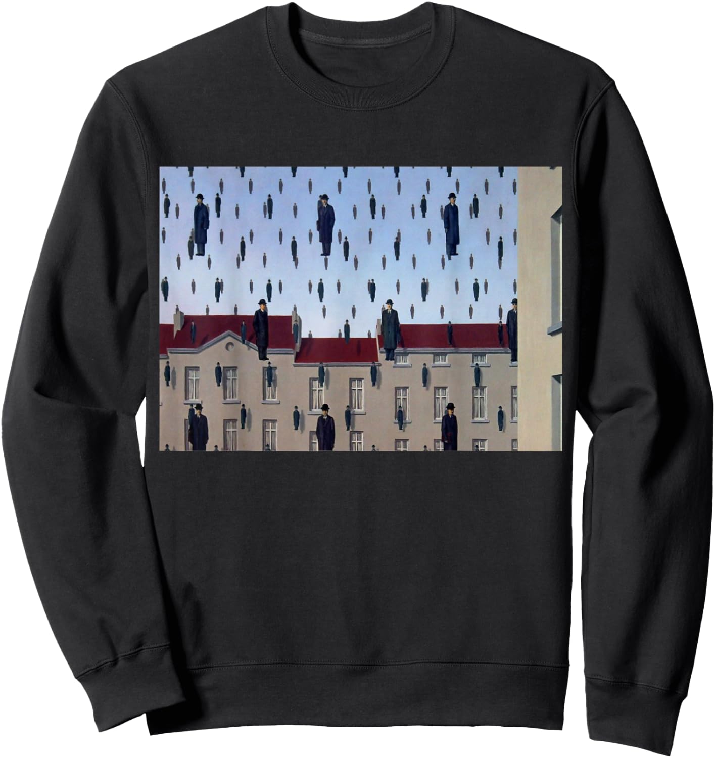 Golconda Famous Painting By Magritte Sweatshirt - Sweatshirt | Black