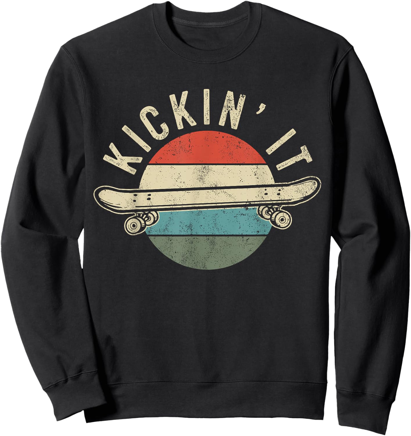 Skateboard Skateboarding Gift Skateboarder Retro Vintage Sweatshirt - Sweatshirt | Black