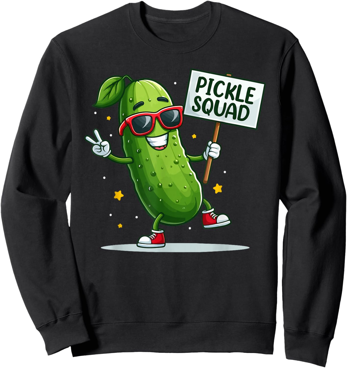 Pickle Lover Women Men Kids - Funny Pickle Squad Sweatshirt - Sweatshirt | Black