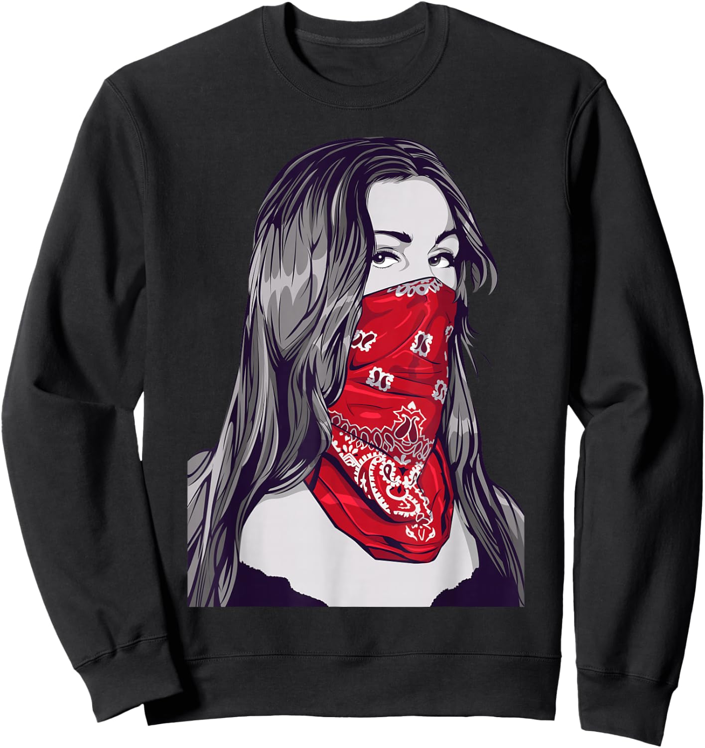 Gangster Ghetto Design Rockabilly Hip Hop Art Sweatshirt - Sweatshirt | Black
