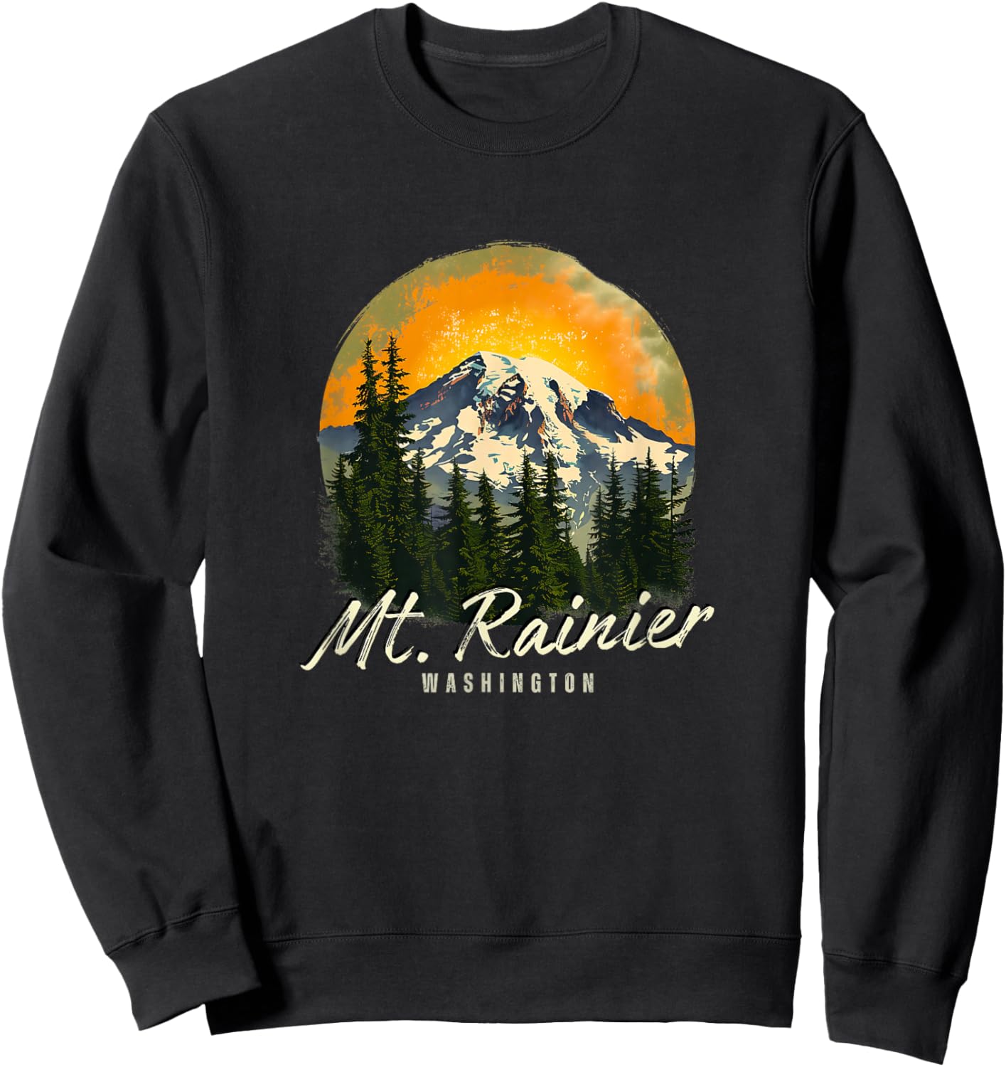 Mount Rainier Souvenir / Mt. Rainier Sweatshirt - Sweatshirt | Black