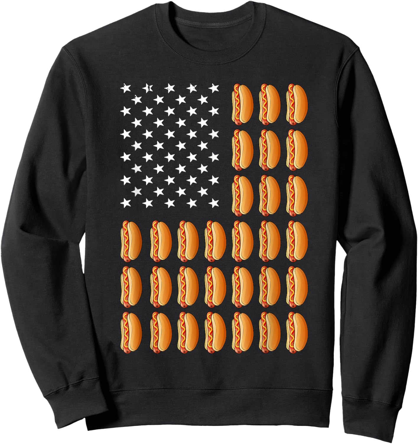 Funny Hot Dog Art Women Kids Food Hotdog Lovers Sweatshirt - Sweatshirt | Black