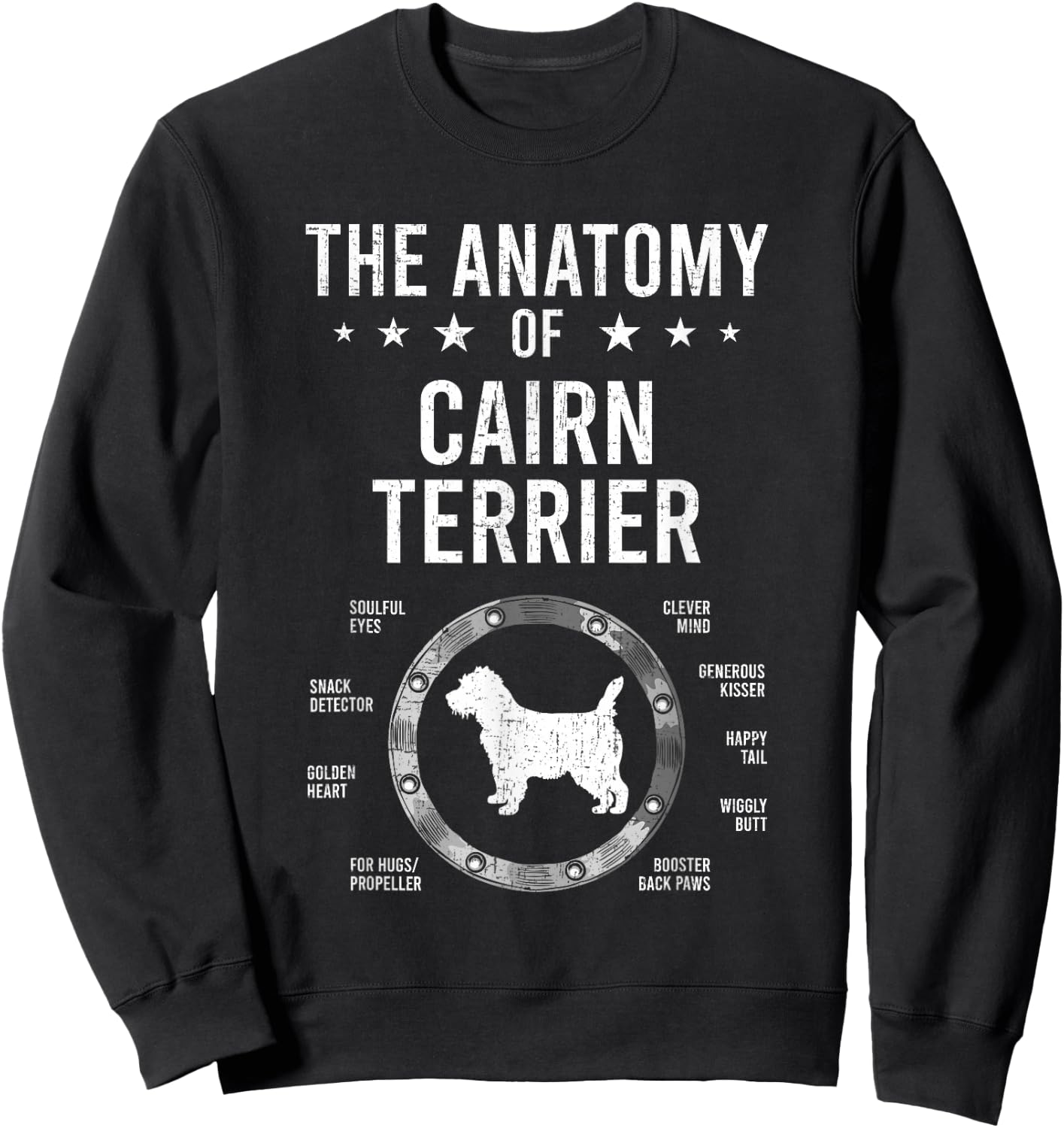 Anatomy of Cairn Terrier Dog Lover Sweatshirt - Sweatshirt | Black