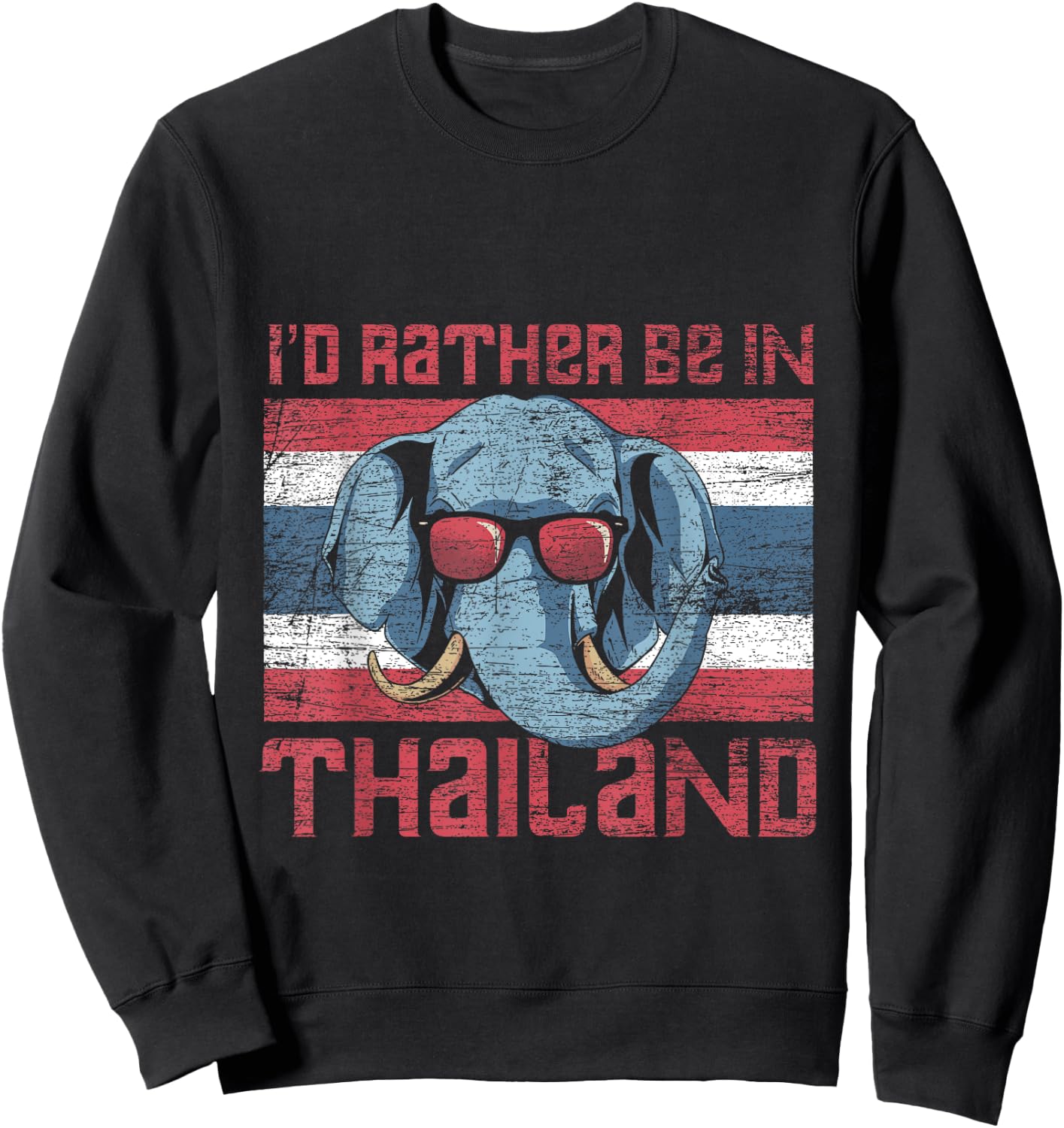 Id Rather Be In Thailand Sweatshirt - Sweatshirt | Black