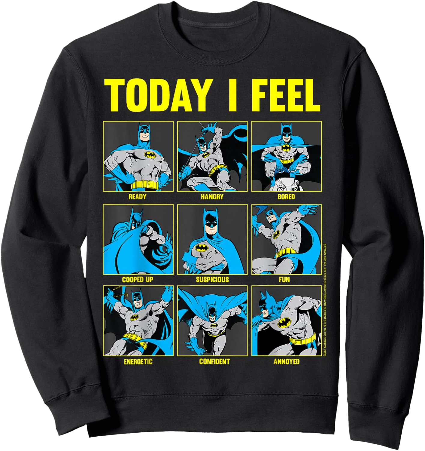 DC Comics Batman Today I Feel Emotional Box Up Sweatshirt - Sweatshirt | Black