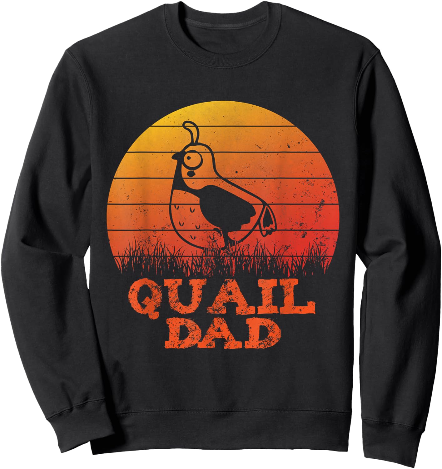 Fathers day Quail Father Papa Quail Dad Sweatshirt - Sweatshirt | Black