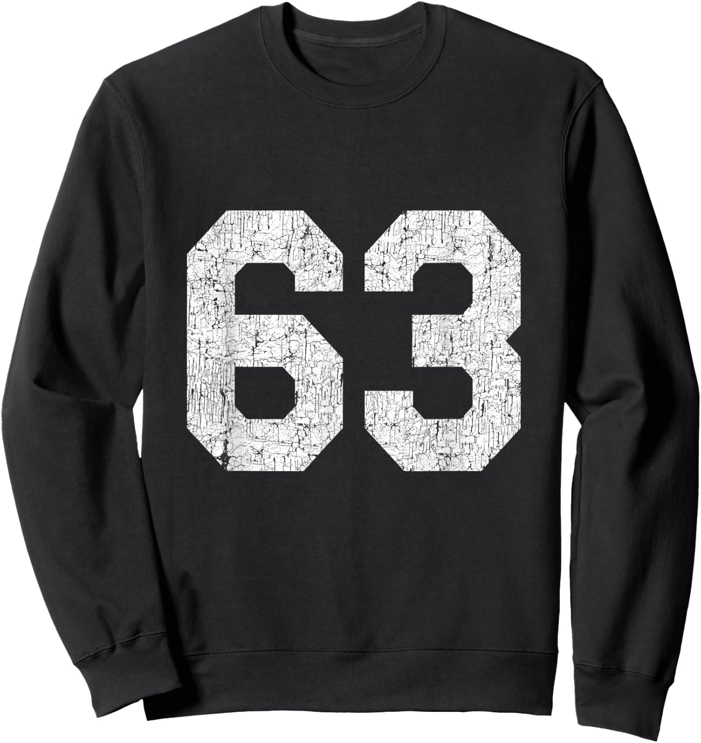 Jersey Uniform Number #63, 63rd Birthday Sweatshirt - Sweatshirt | Black