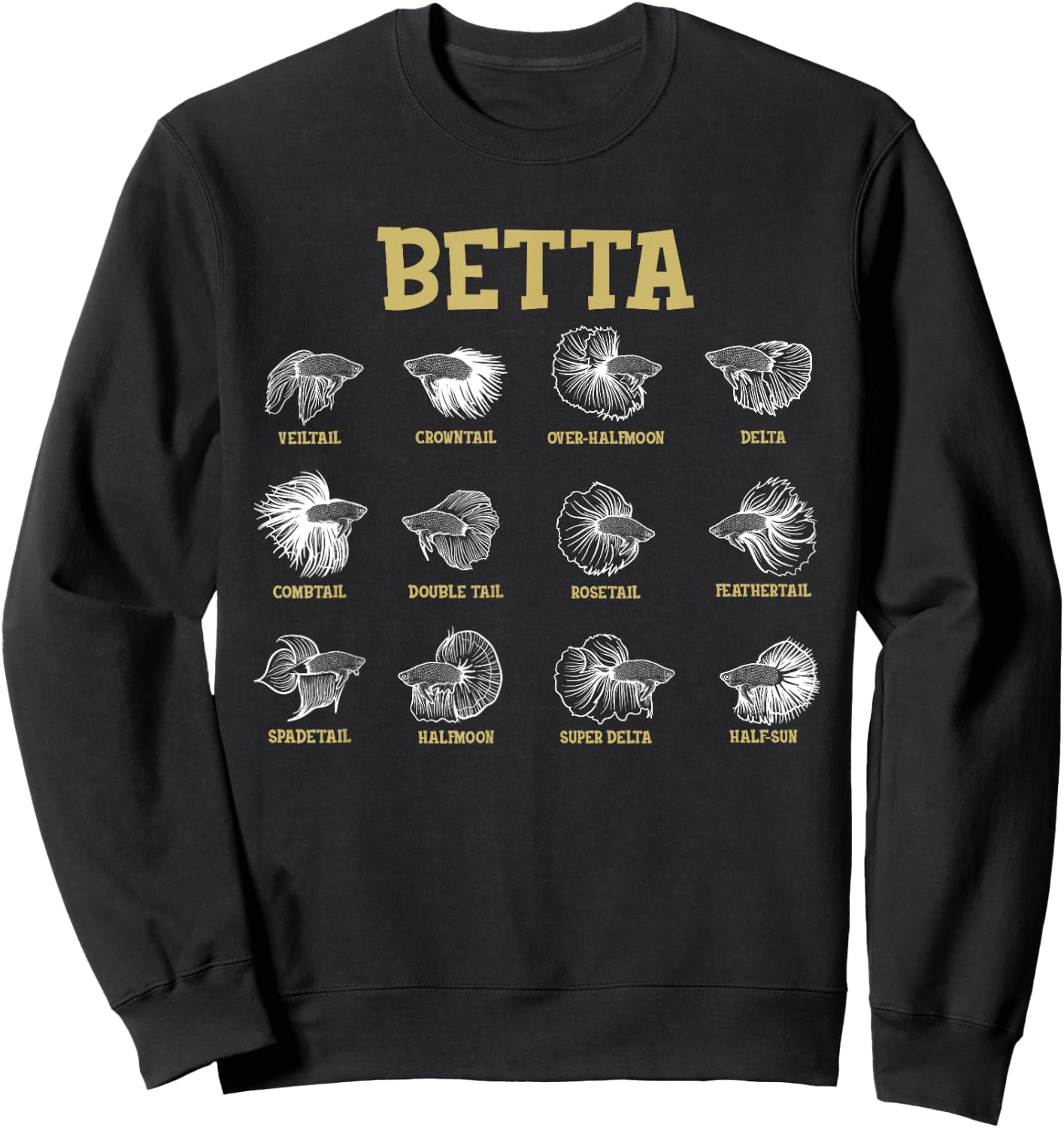 Siamese Fighting Fish Lover Aquarium Keeper Betta Fish Sweatshirt - Sweatshirt | Black