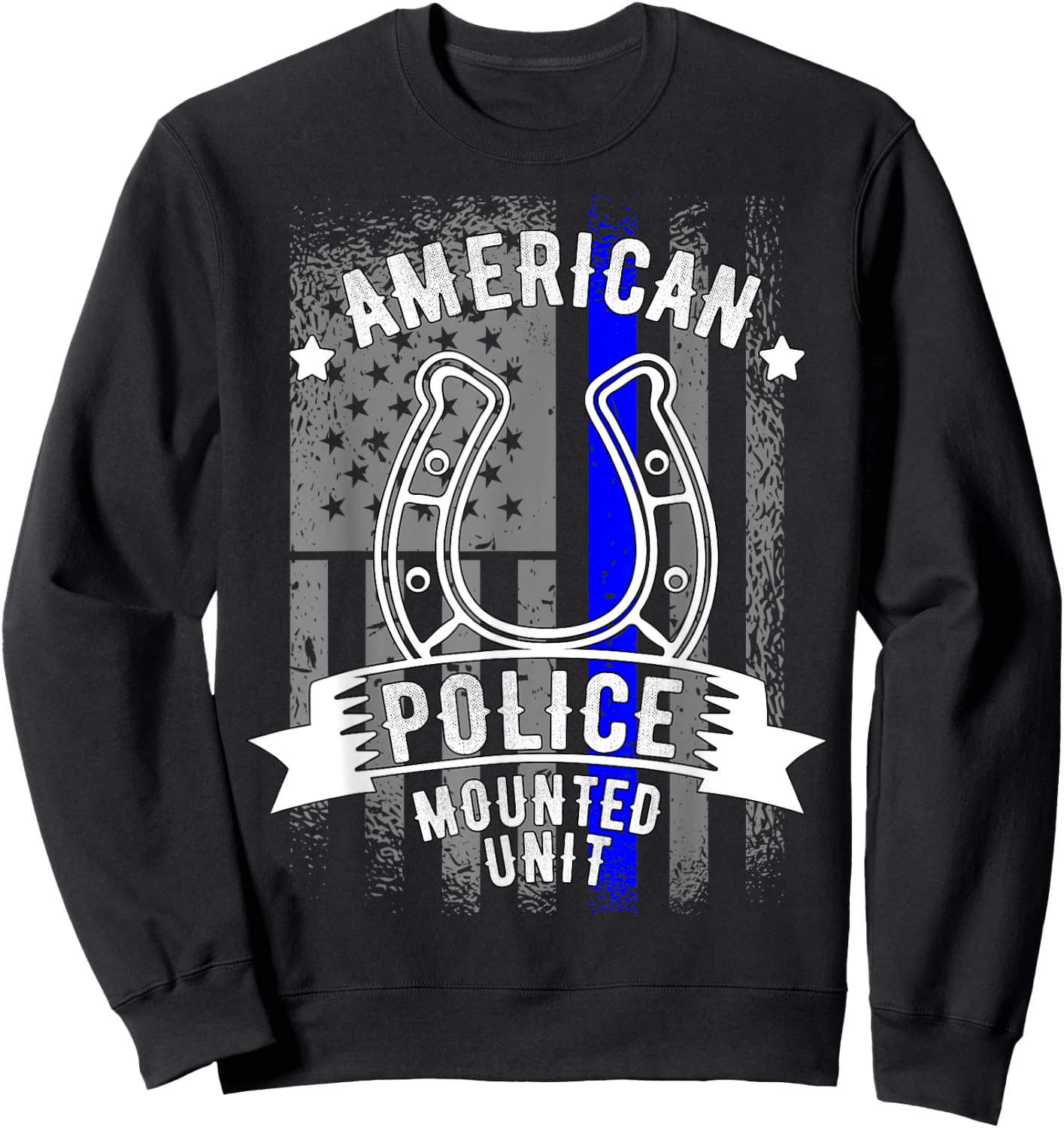 American Police Horse Mounted Unit Sweatshirt - Sweatshirt | Black