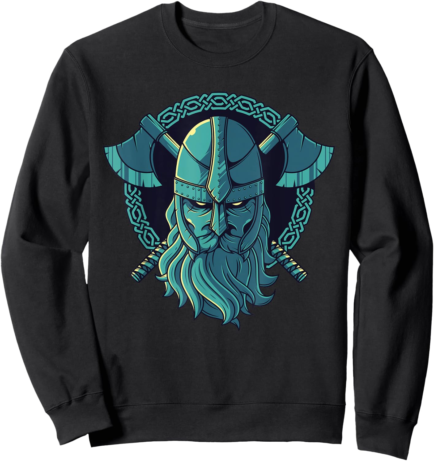 Nordic Viking Warrior Odin Mythology God Valhalla Norse Sweatshirt - Sweatshirt | Black
