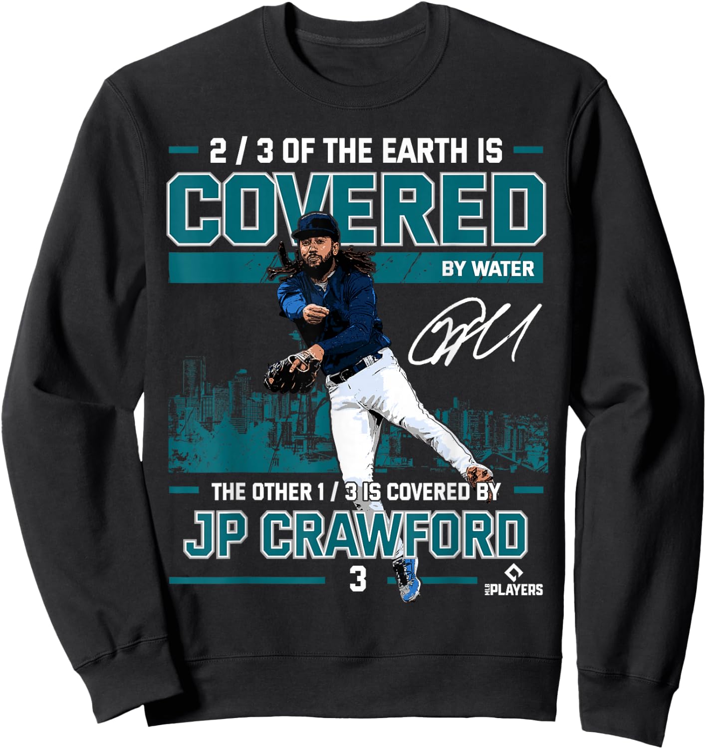 Covered JP Crawford Seattle MLBPA Sweatshirt - Sweatshirt | Black