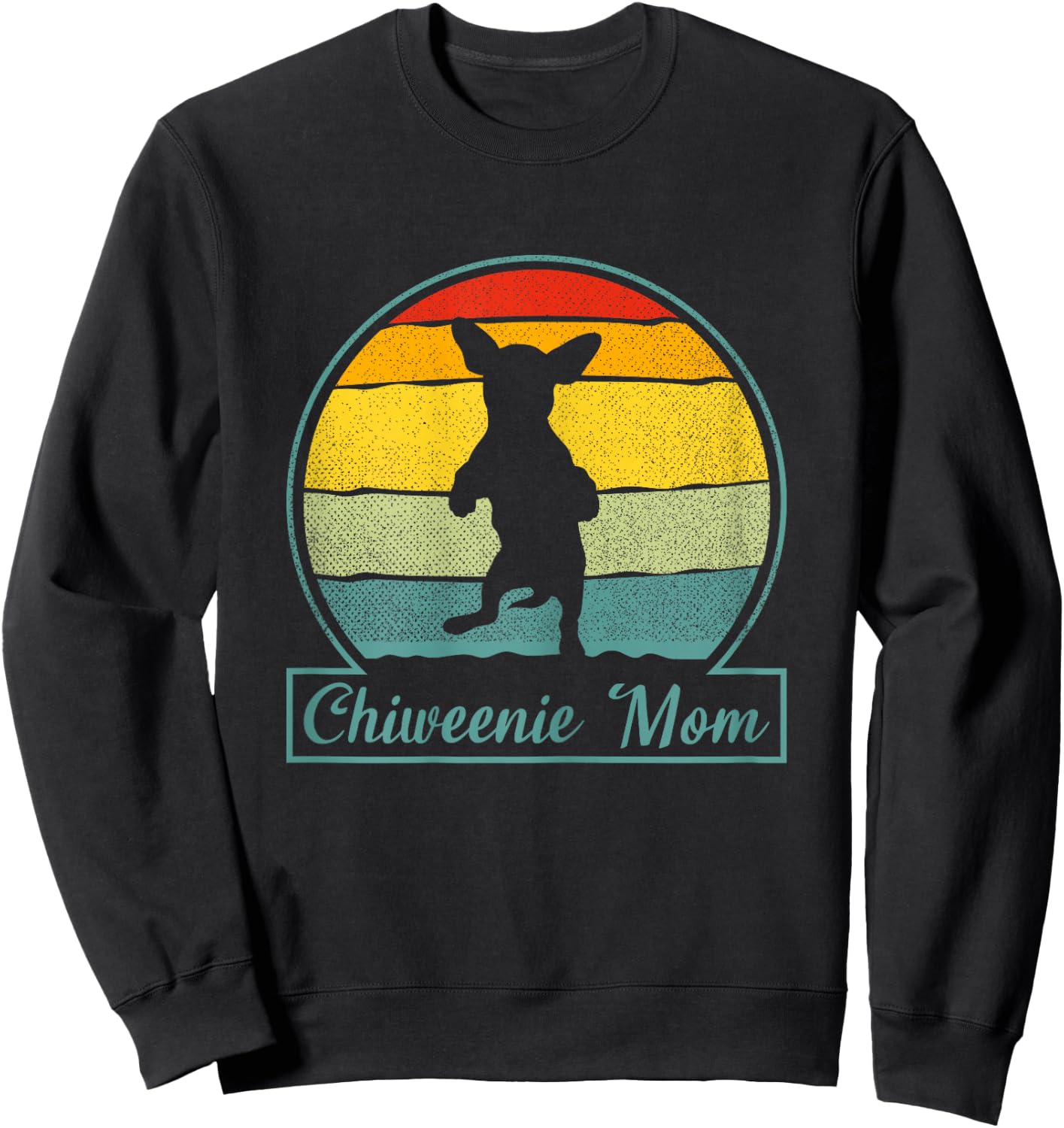 Chiweenie Mom Mama Cute Dog Lovers Dog Owners Women Kids Sweatshirt - Sweatshirt | Black