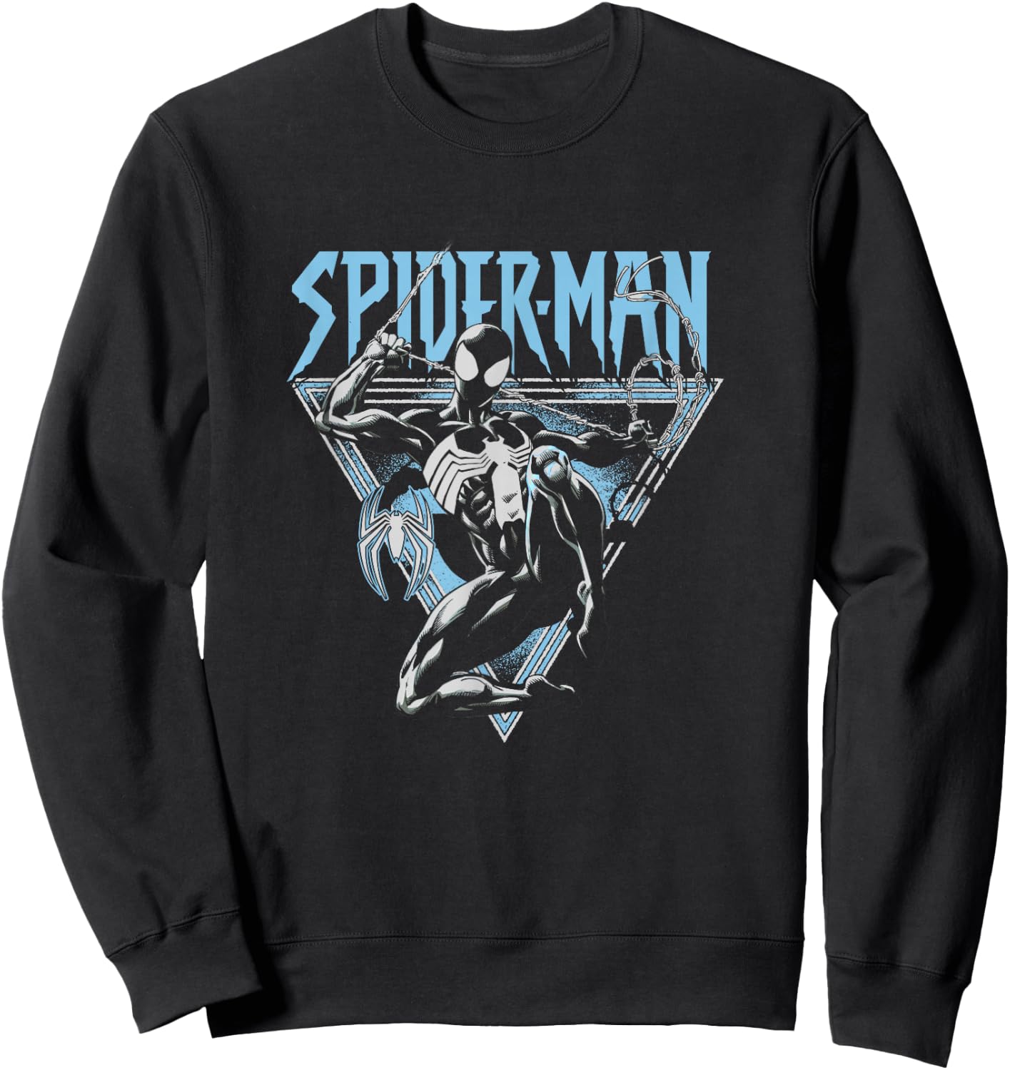 Marvel Spider-Man Symbiote Suit Epic Swing Big Chest Poster Sweatshirt - Sweatshirt | Black
