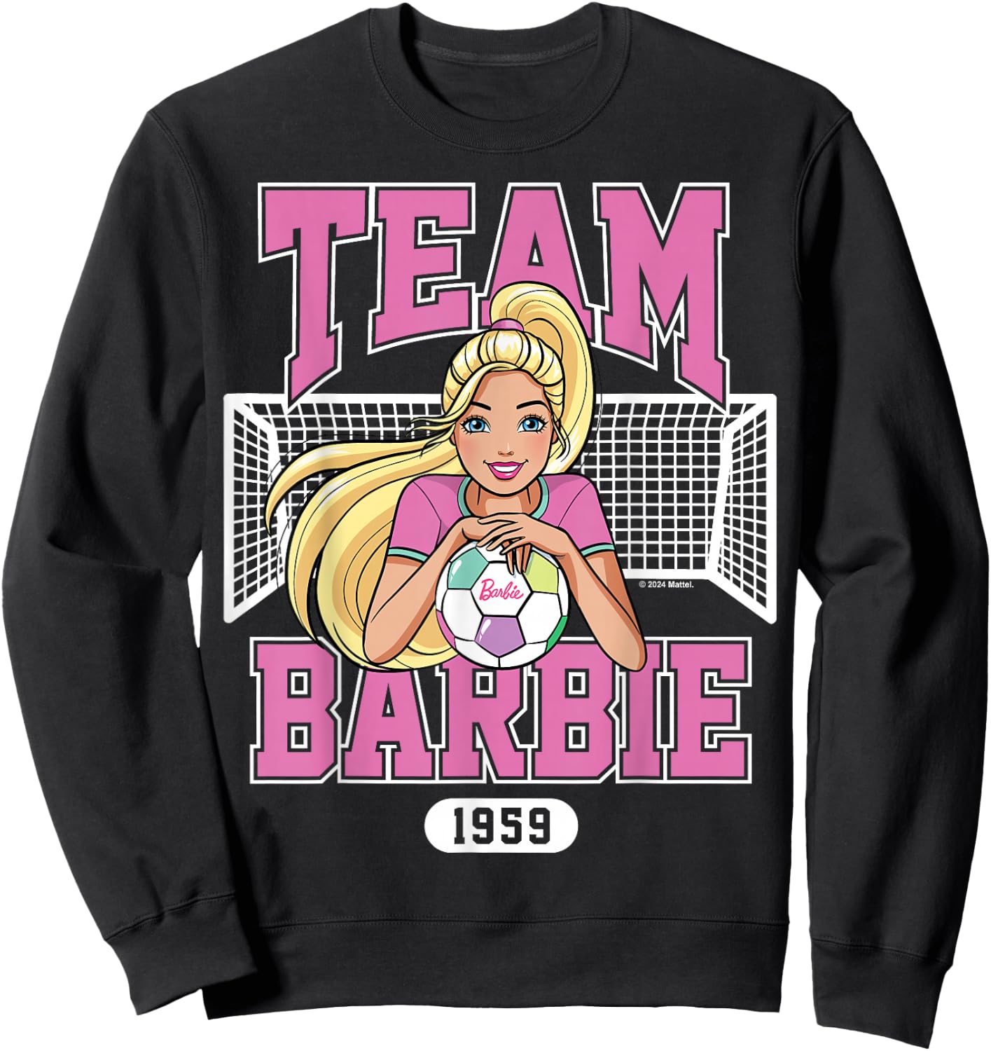 Barbie Team Barbie 1959 Football with Goal Post Sweatshirt - Sweatshirt | Black