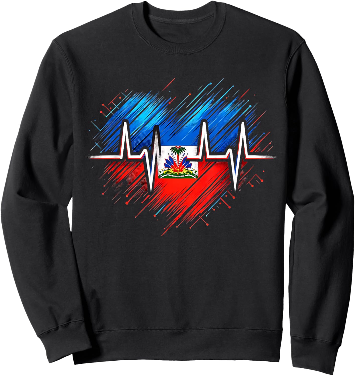 Haitian Flag Day Love Haiti Haitian Haitian Roots Haiti Flag Sweatshirt - Sweatshirt | Black