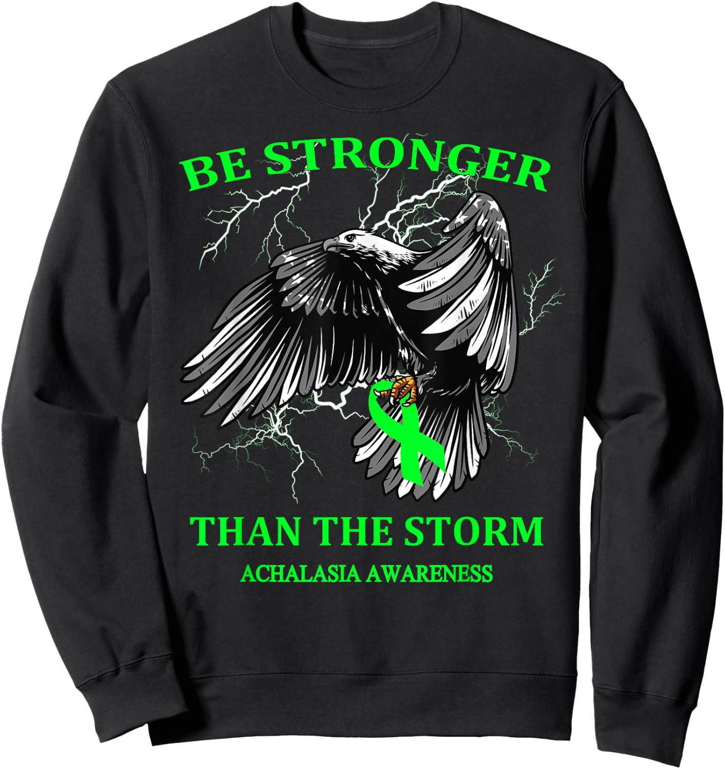 Be Stronger Than The Storm Achalasia Sweatshirt - Sweatshirt | Black