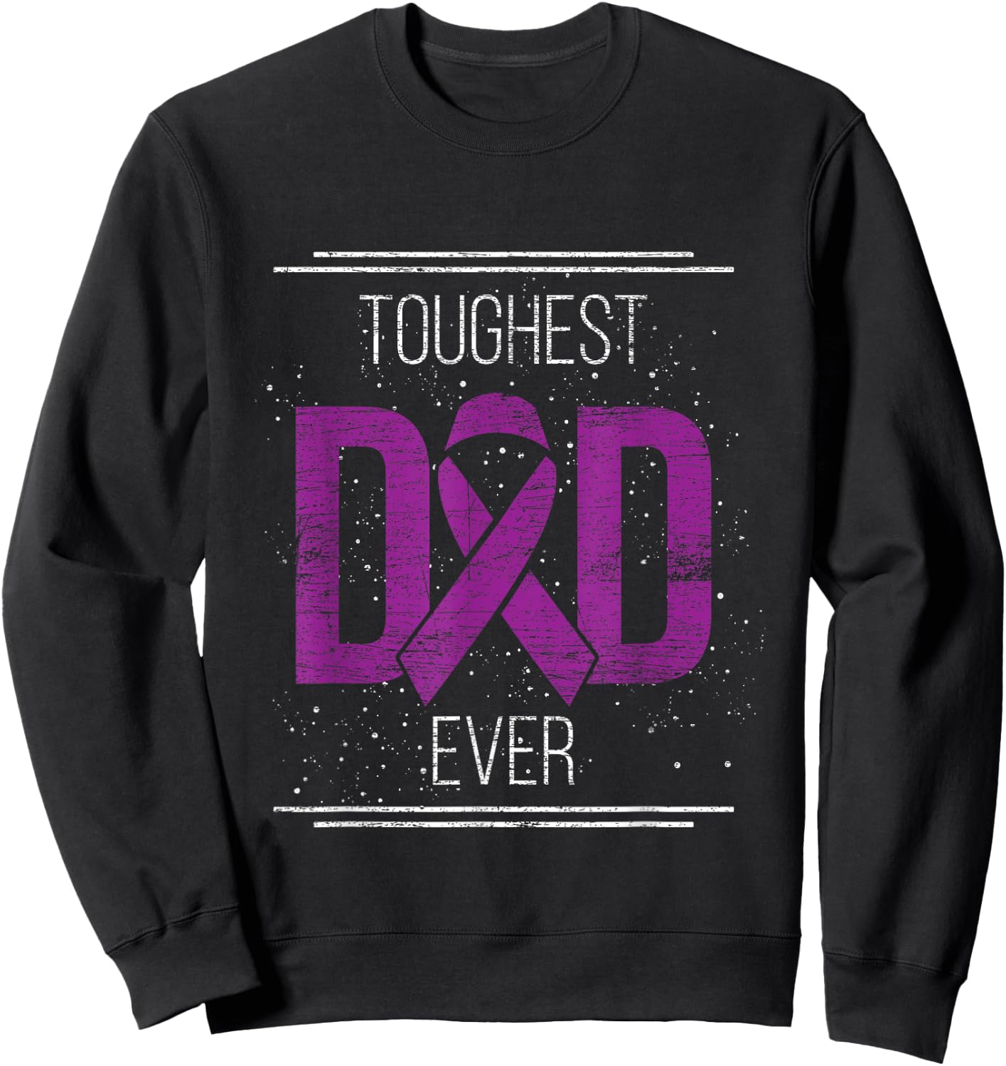 Fathers Day Cancer Survivor Dad Pancreatic Cancer Sweatshirt - Sweatshirt | Black