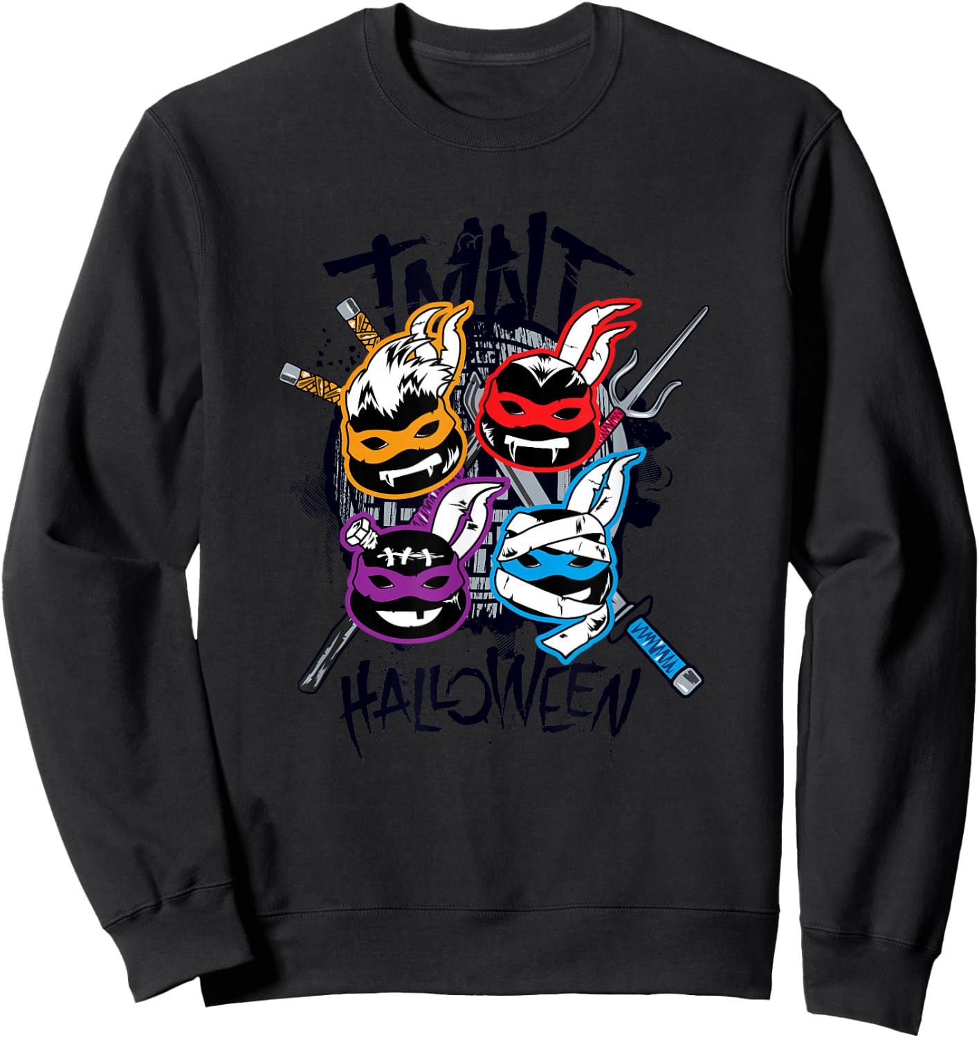 Teenage Mutant Ninja Turtles Halloween Spooky Ninja Crew Sweatshirt - Sweatshirt | Black