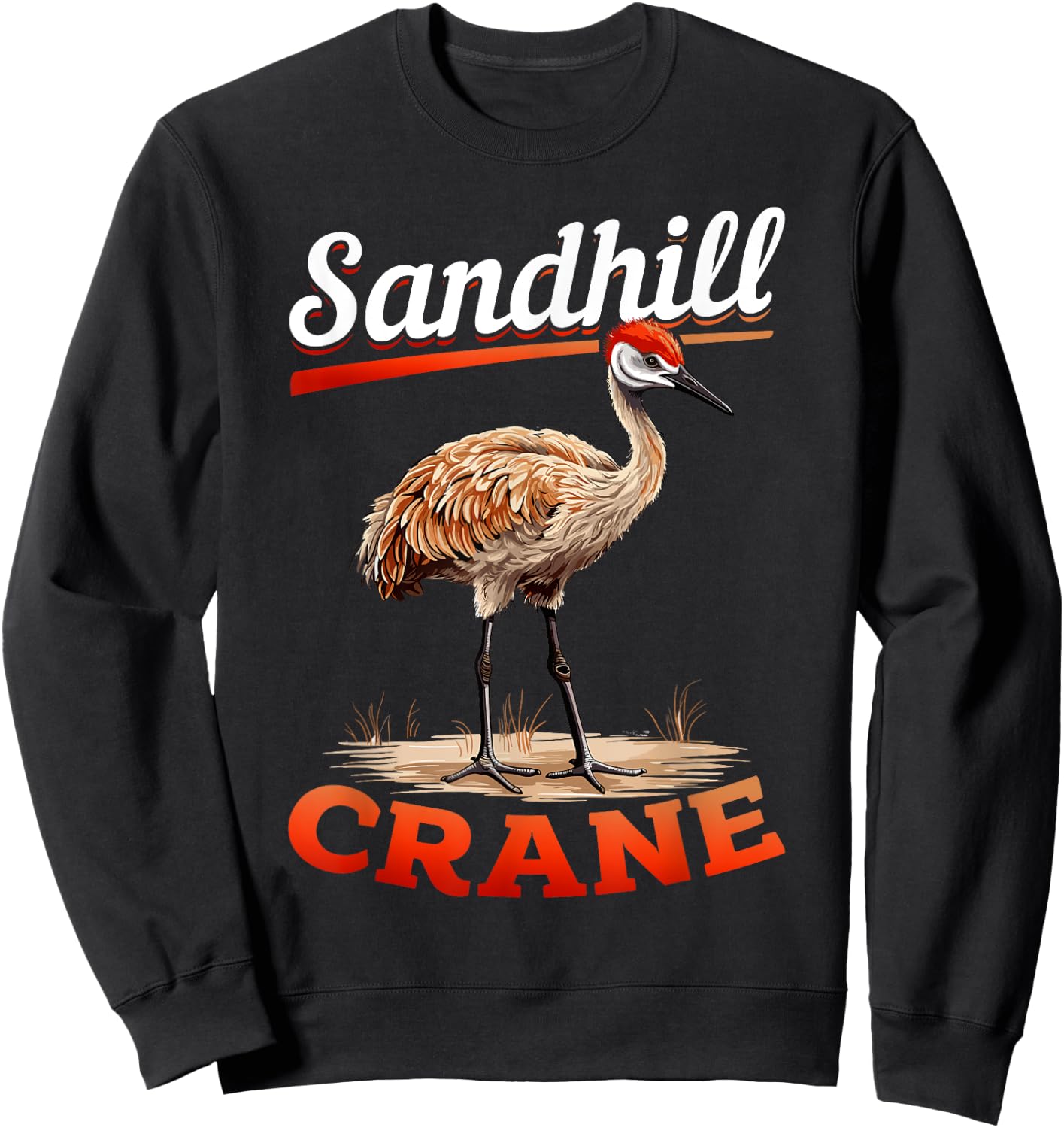 Sandhill Crane Birder Birding - sandhill crane Sweatshirt - Sweatshirt | Black