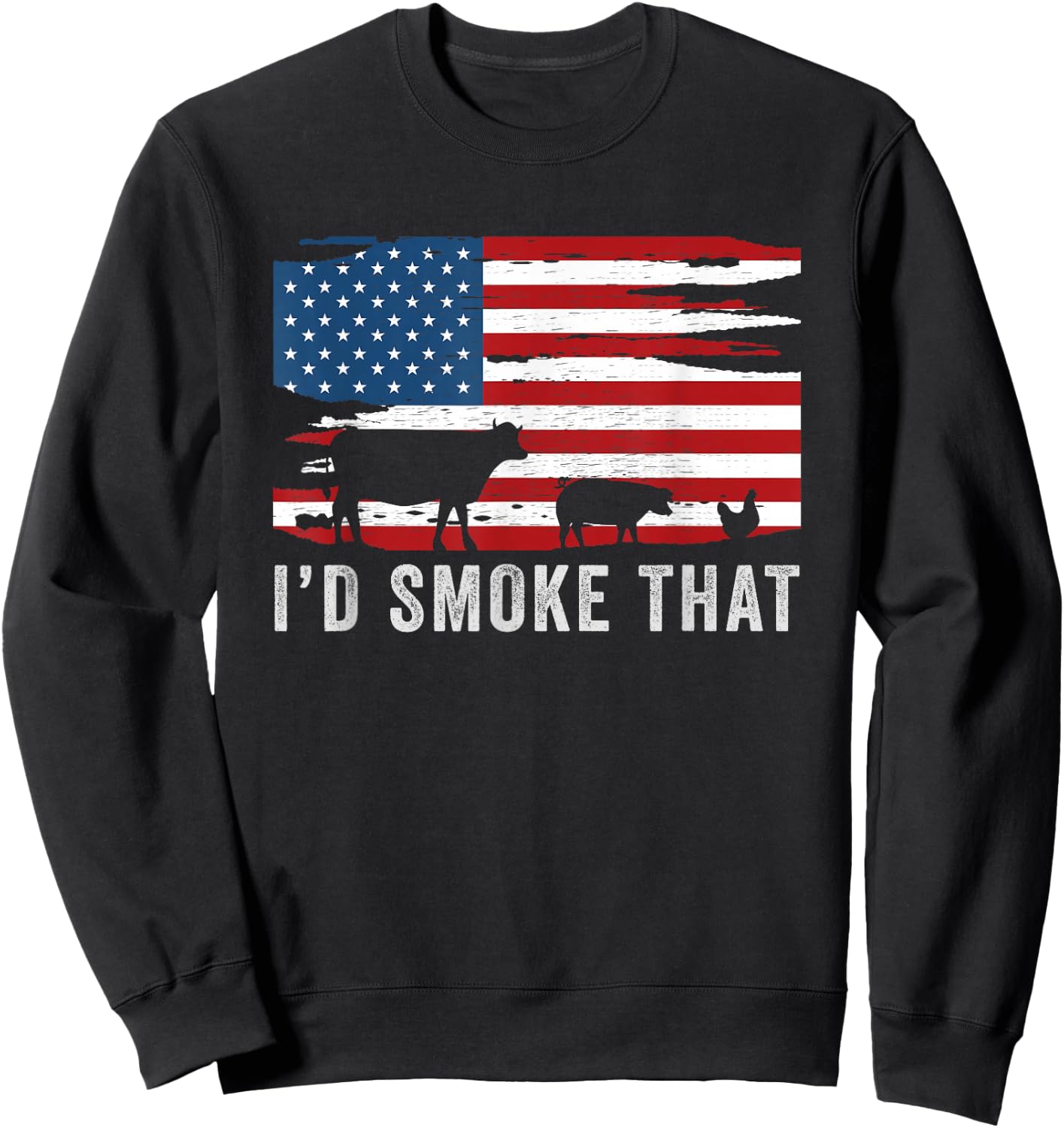 Id Smoke That Barbecue Sweatshirt - Sweatshirt | Black
