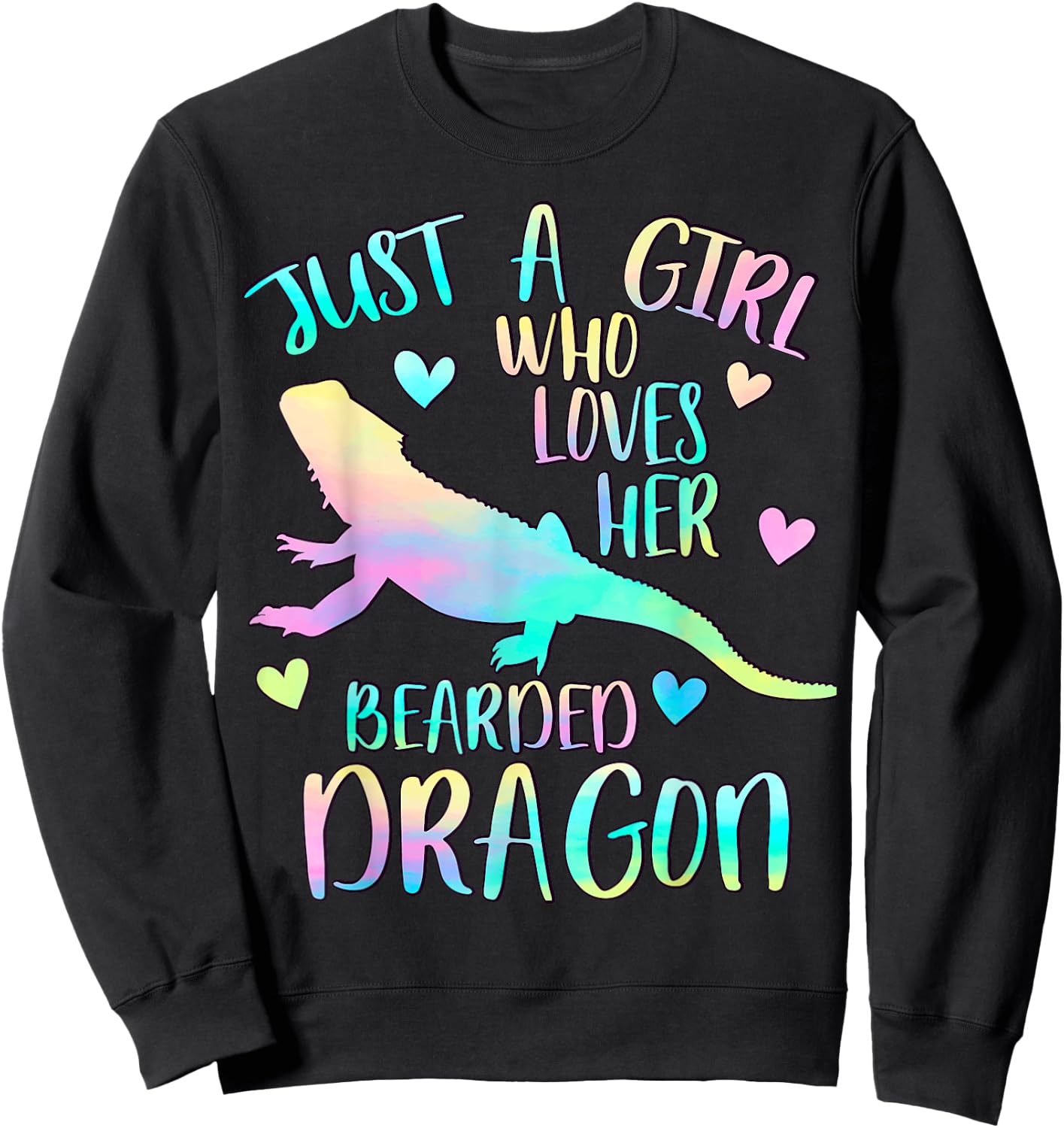 Just a Girl Who Loves her Bearded Dragon Dragons lover Sweatshirt - Sweatshirt | Black