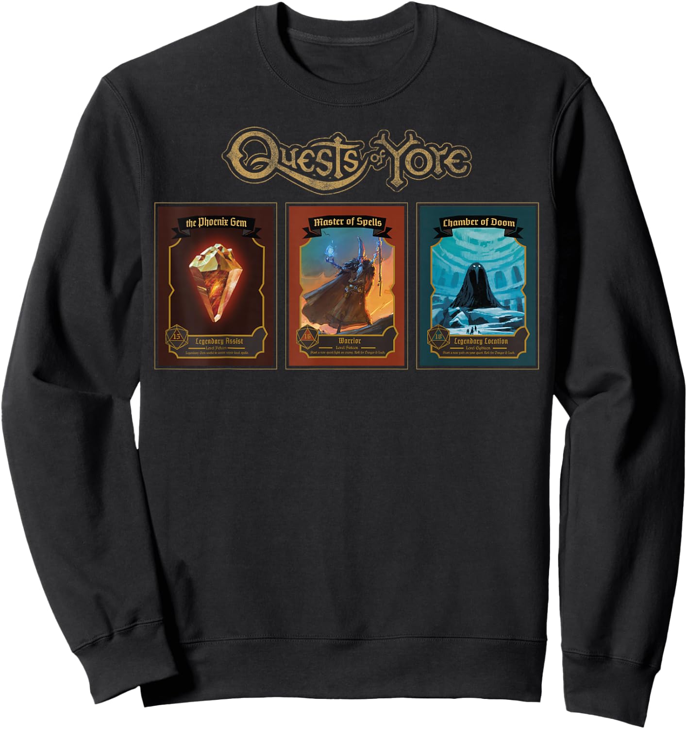 Disney Pixar Onward Quests Of Yore Cards Sweatshirt - Sweatshirt | Black