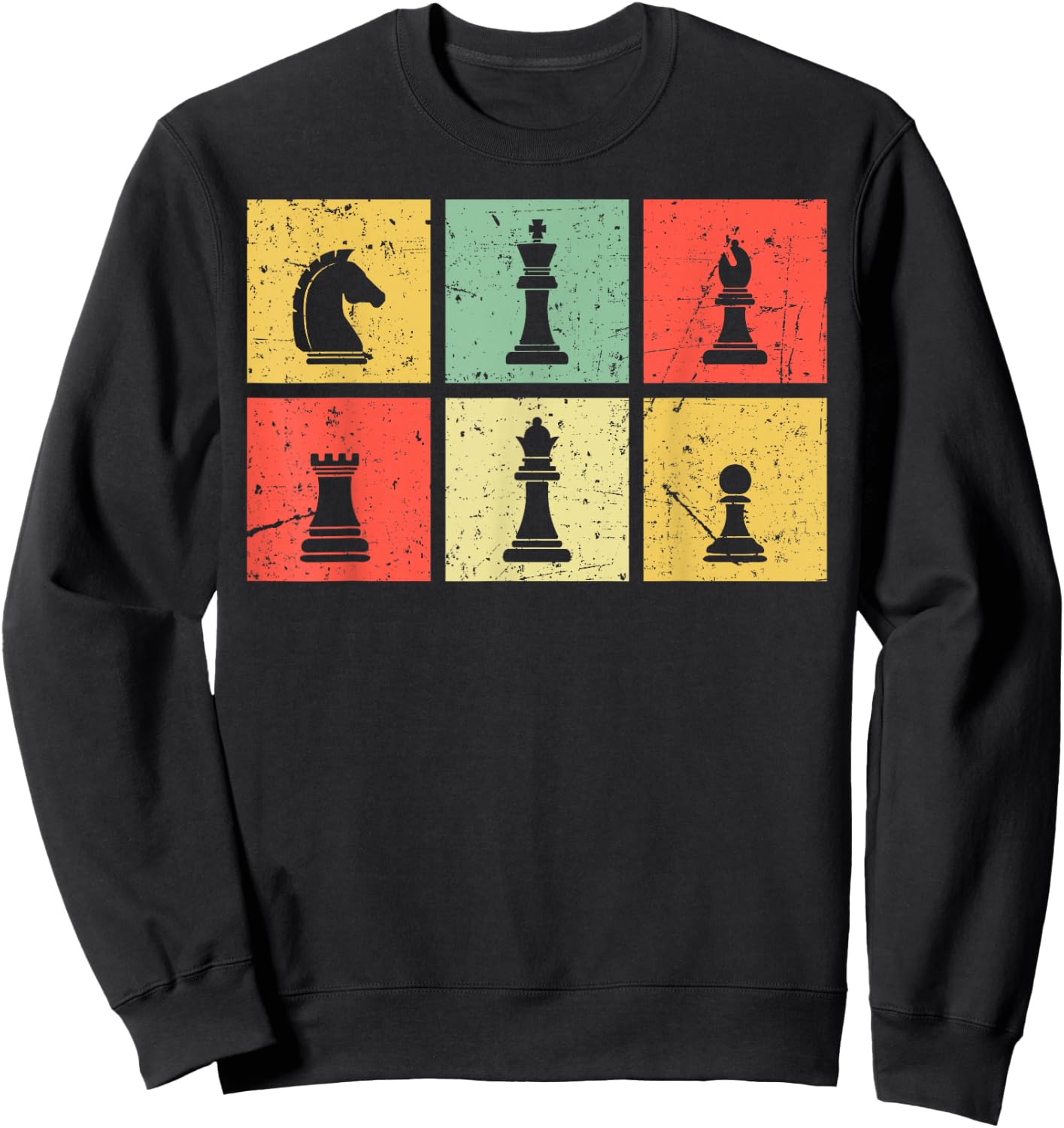 Funny Chess Gift Women Boys Kids Chess Player Pieces Sweatshirt - Sweatshirt | Black