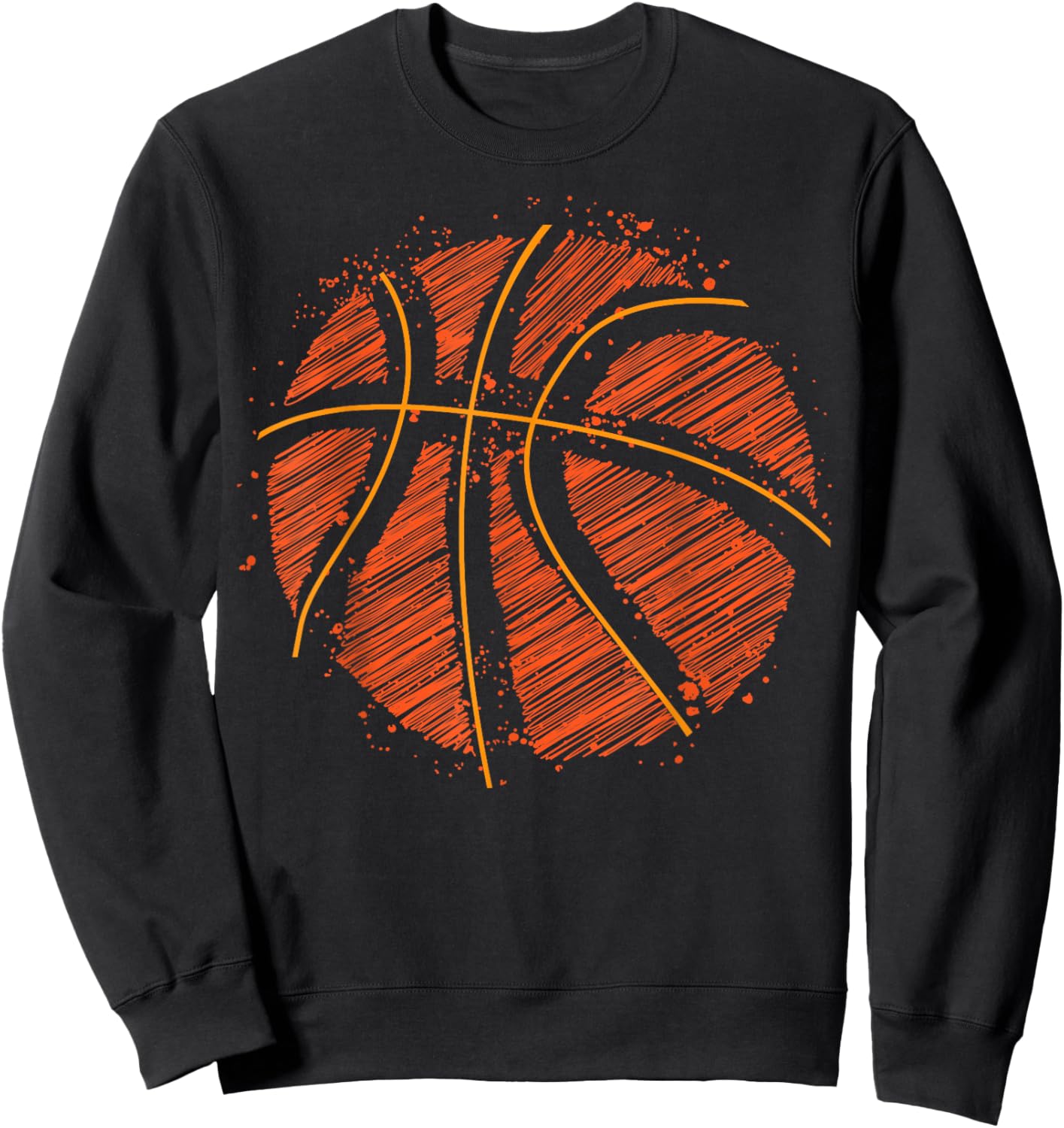 Basketball Strokes Graphic Graffiti Cool Basketball Player Sweatshirt - Sweatshirt | Black