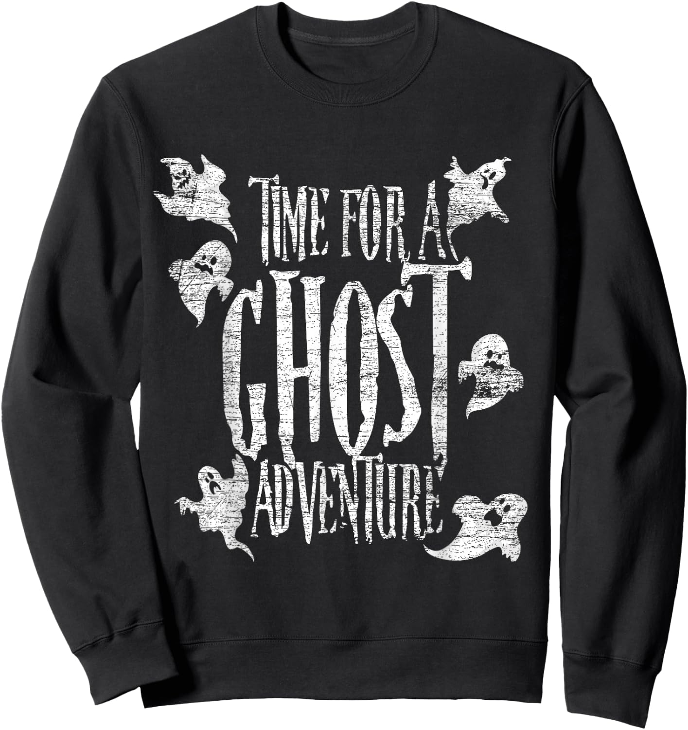 Time For A Ghost Adventure Ghost Sweatshirt - Sweatshirt | Black